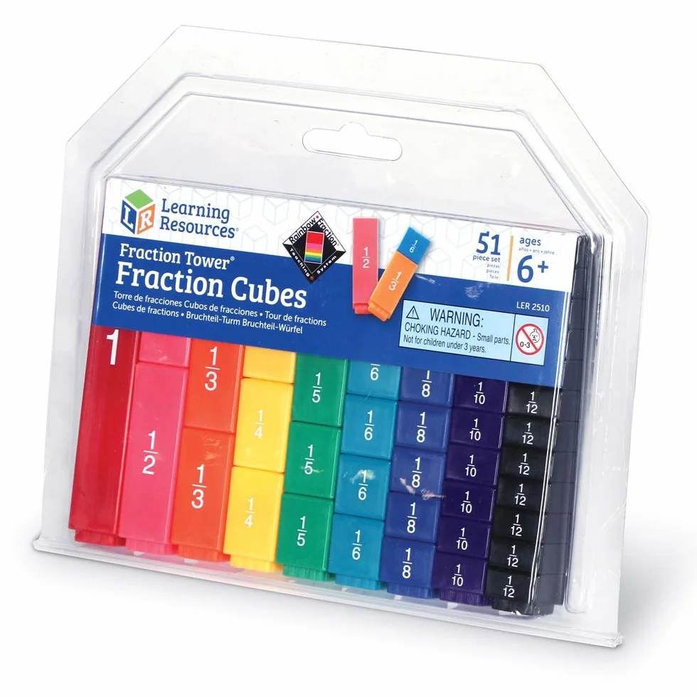 Learning Resources Fraction Tower Kostki Fraction 51-Szt Pakiet