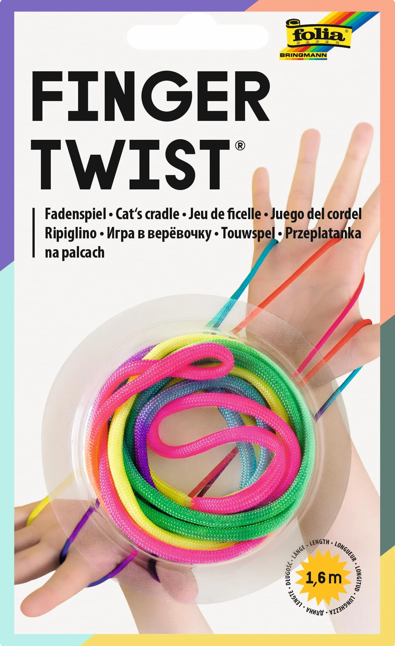 Folia 33177 Finger Twist Gra Palcowa Dla Chłopców i Dziewczynek od 5 Lat, Wielokolorowy