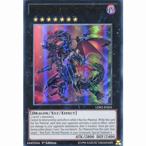 Deckboosters Yugioh : LDK2-ENJ41 Limited Ed Red-Eyes Flare Metal Dragon Ultra Rzadka karta - ( YU-Gi-Oh! Pojedyncza karta ) by