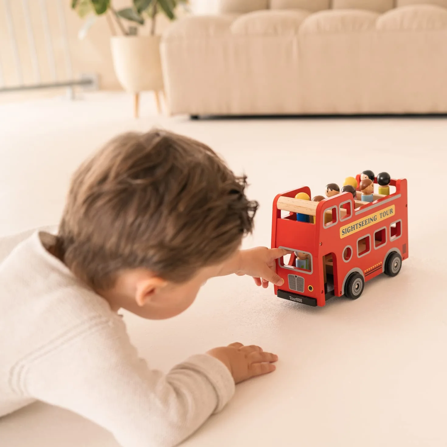 New Classic Toys City Tour Bus Zabawka, Czerwony, Od 1.5 Roku