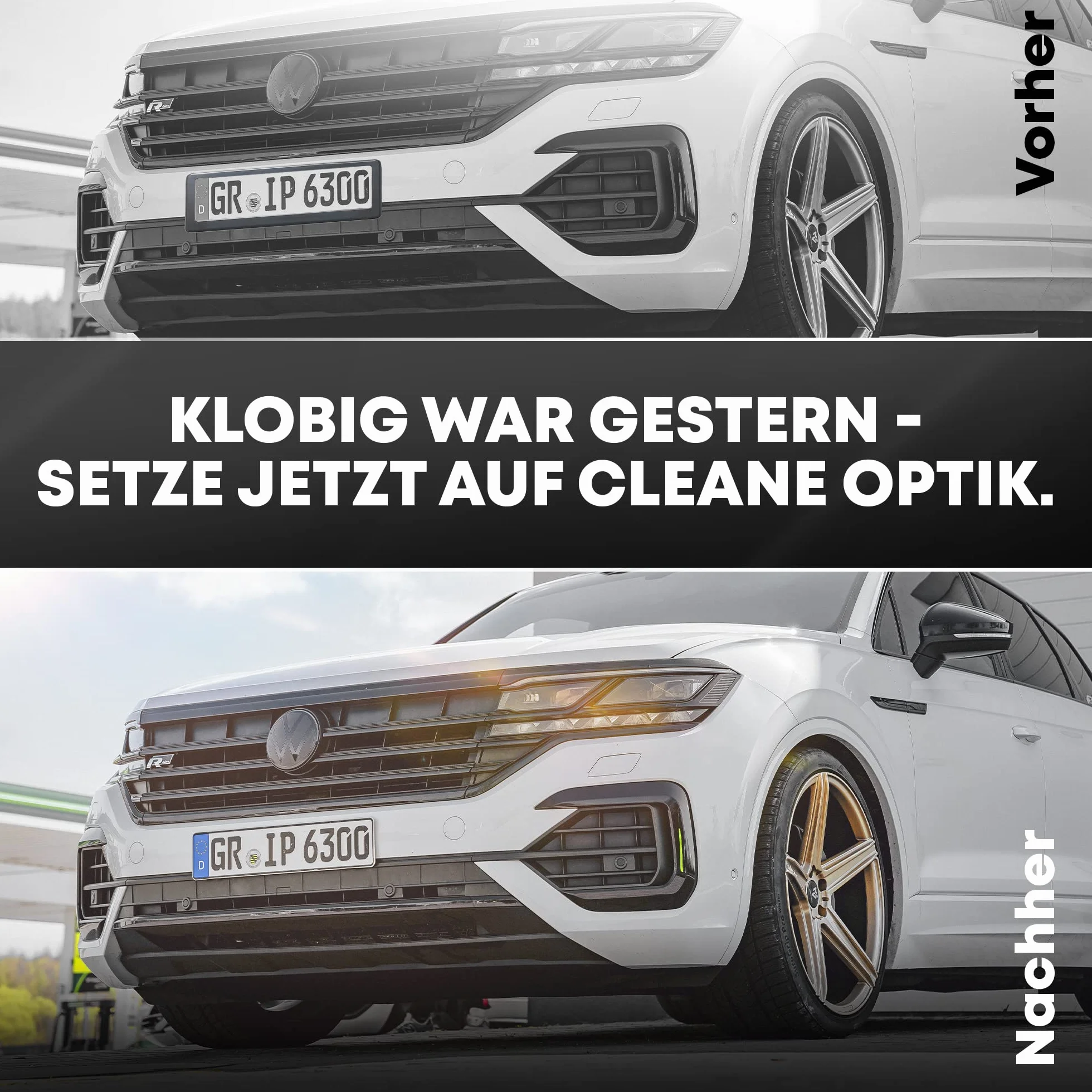 KLETTMAX® Zestaw uchwytów do tablic rejestracyjnych bezramowe 460mm