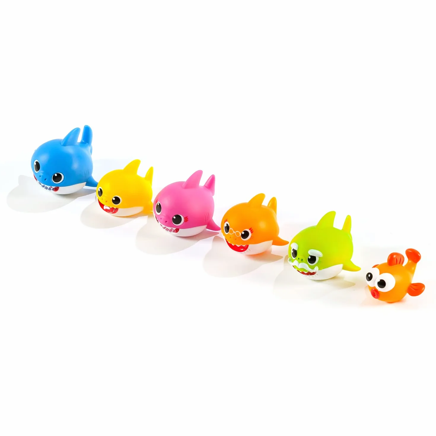 S.O.D Baby Shark Zabawki Do Kąpieli, Wielokolorowy, 6 Sztuk, 48821