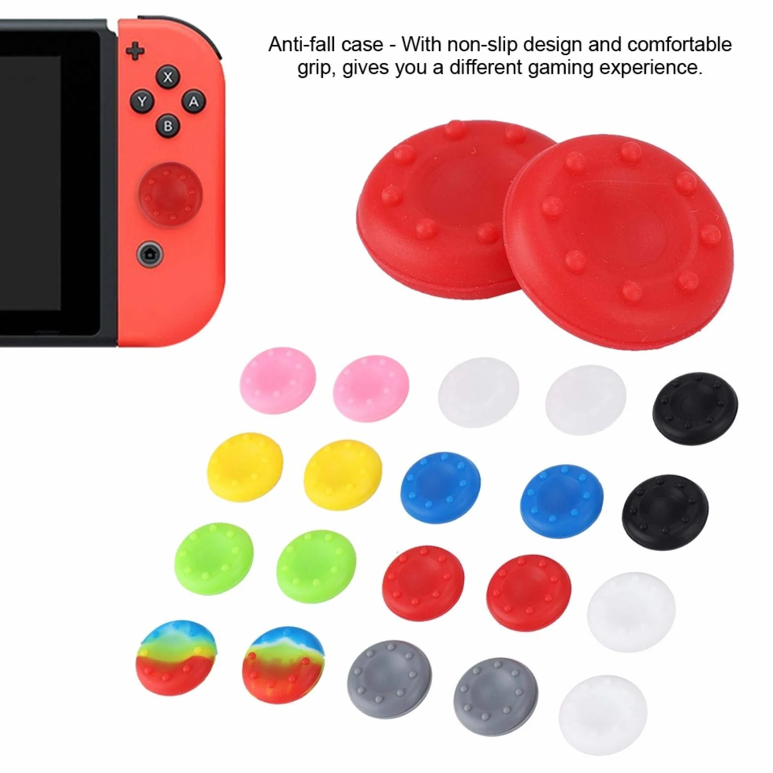 20 sztuk kontroler uchwyt na joystick osłona kciuka na / / One / 360 kontroler do konsoli do gier Joystick Gamepad