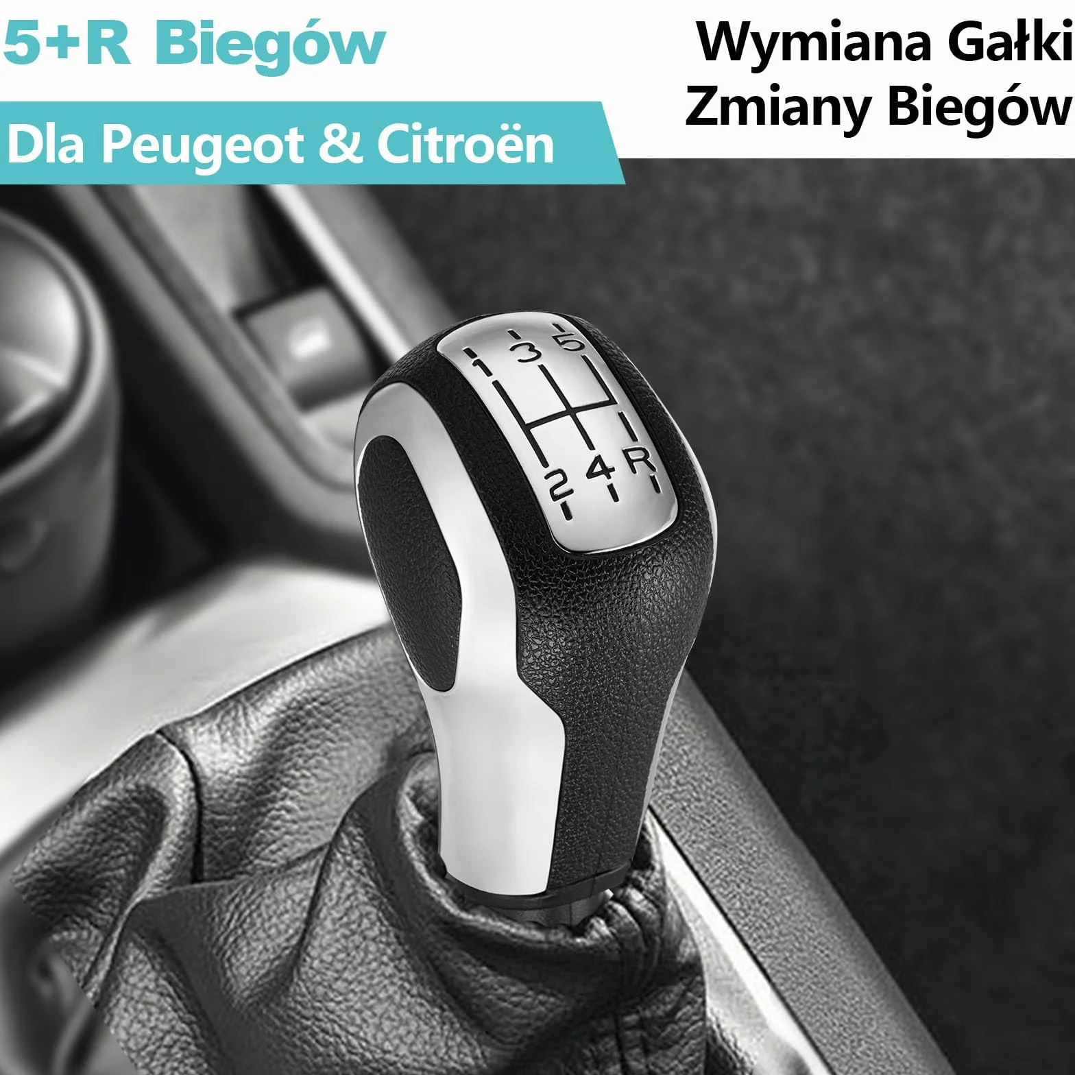 Spurtar Gałki zmiany biegów 5 prędkości ręczna dźwignia zmiany biegów do samochodu dla Peugeot 206 207 208 306 307 308 1007 3008 dla Citroen C1 C2 C3 C4 z adapterem