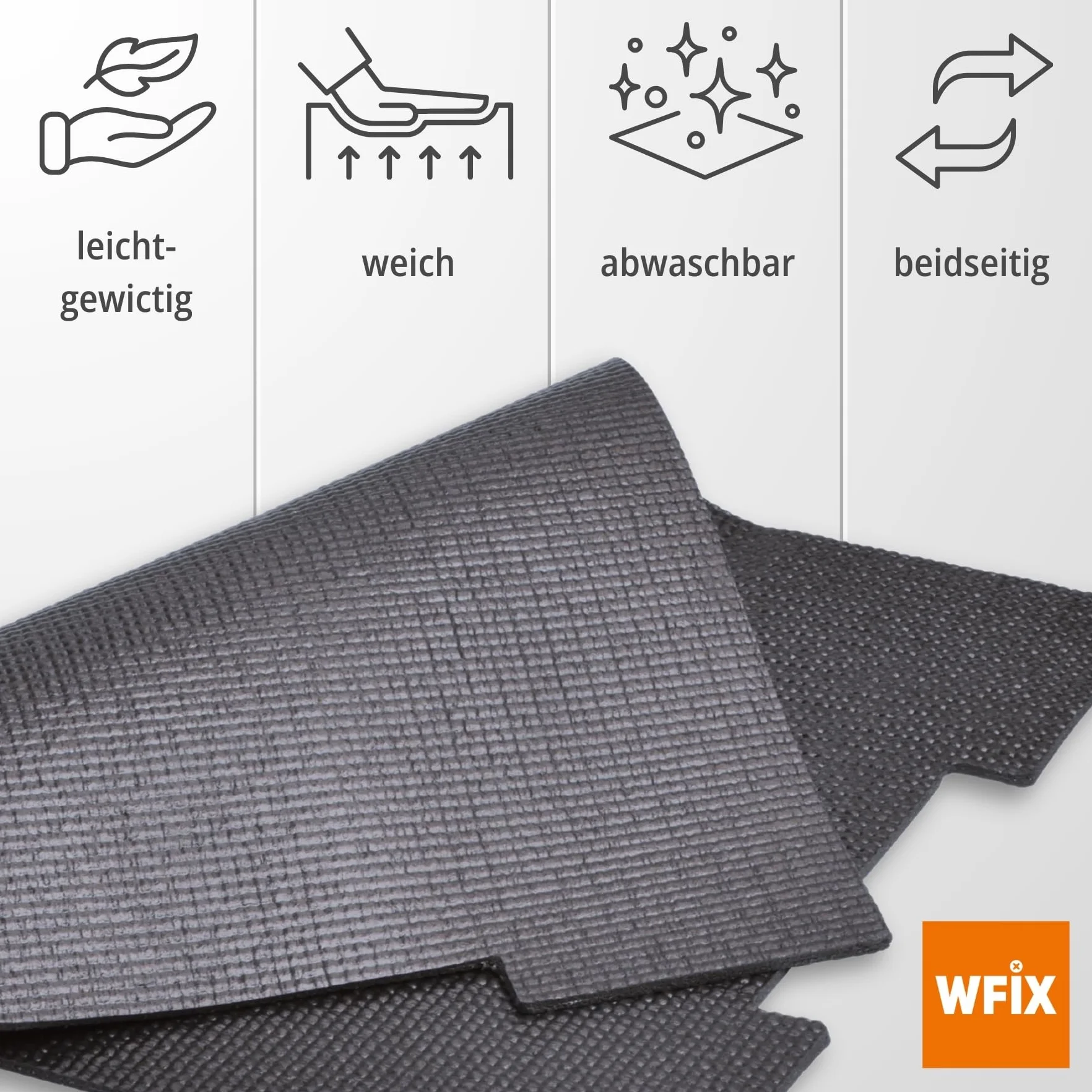 WFix 2 x mata antypoślizgowa kompatybilna z Sortimo & Bosch? Professional L?BOXX?102/136?G4 miękka gumowana pianka, 418 308 3 mm, antypoślizgowa, amortyzująca STO d, łatwa do czyszczenia