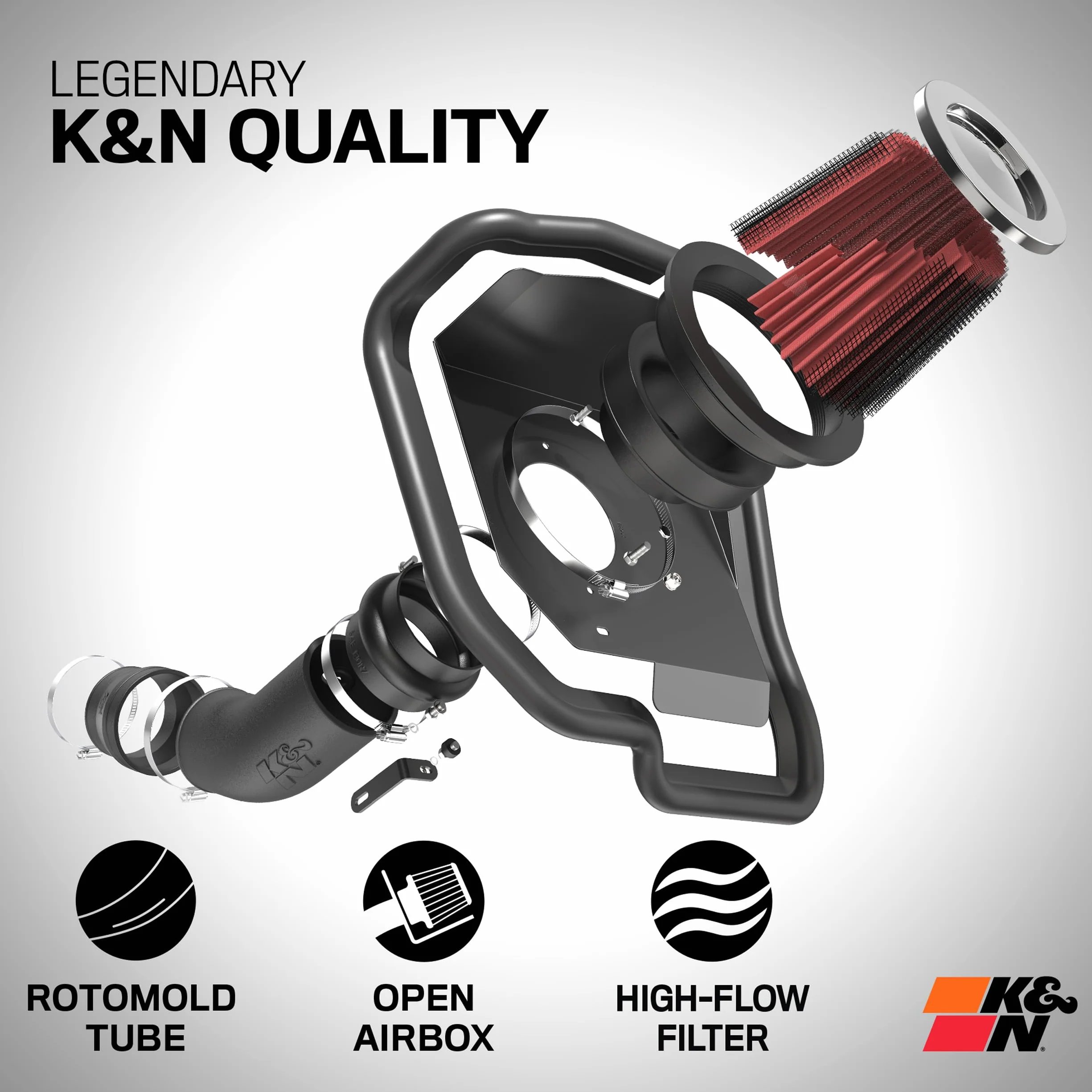 K&N 57-1506-2 Zestaw wlotowy do samochodu wielokrotnego użytku