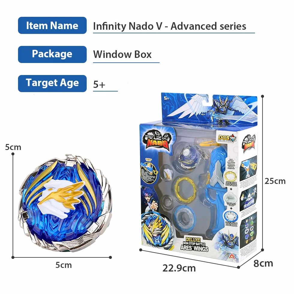 Auldey Infinity Nado V Non-Stop Battle Deluxe, zabawka dla dzieci 5-12 lat, chłopiec, dziewczynka, jeden rozmiar