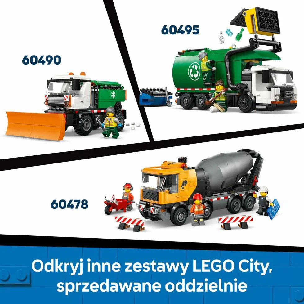 LEGO City Traktor, zabawka dla dzieci od 6 lat, ciągnik z gumowymi oponami i minifigurką rolnika, pomysł na prezent dla 6-latka, dla chłopca i dziewczynki na urodziny, ozdoba na biurko 60498