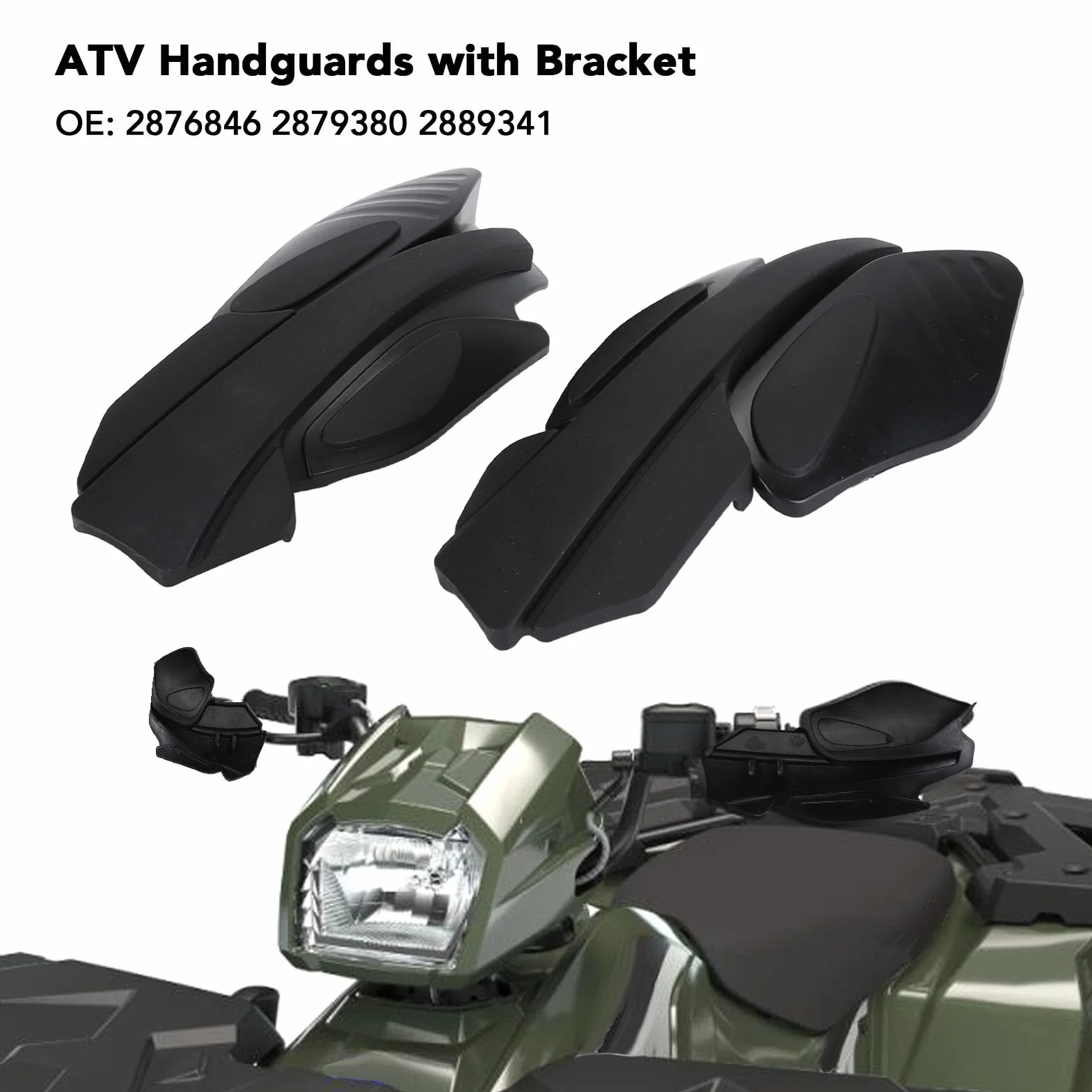 1 para Osłon Dłoni ze Wspornikiem, Ulepszona Funkcja Ochrony Dłoni, Zamiennik Osłony Dłoni ATV dla Polaris Sportsman Scrambler 400, 450, 570 itp., OEM 2876846 2879380 2889341