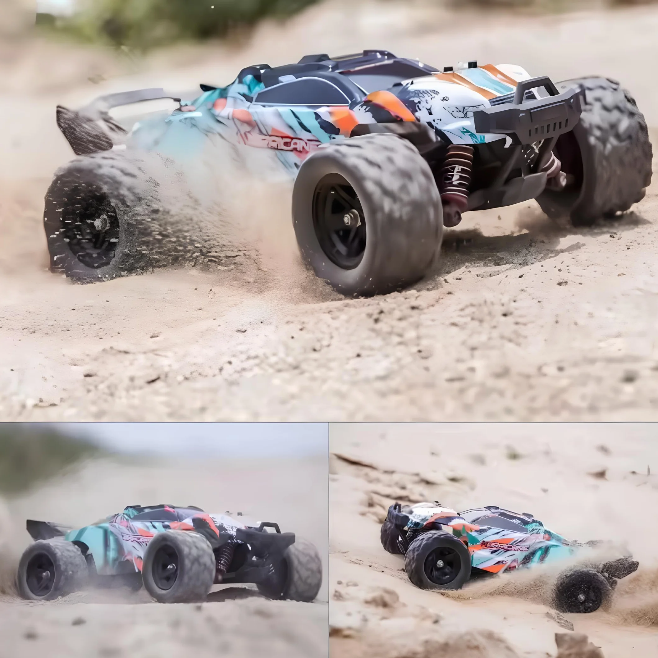 Zdalnie sterowany samochód terenowy RC - 36 km/h Plus - Fast RC Drift Car - Pojazd 4 x 4 prędkość elektryczna, dziecko, dorosła dziewczynka, chłopiec, 1/18 Monster Truck Buggy