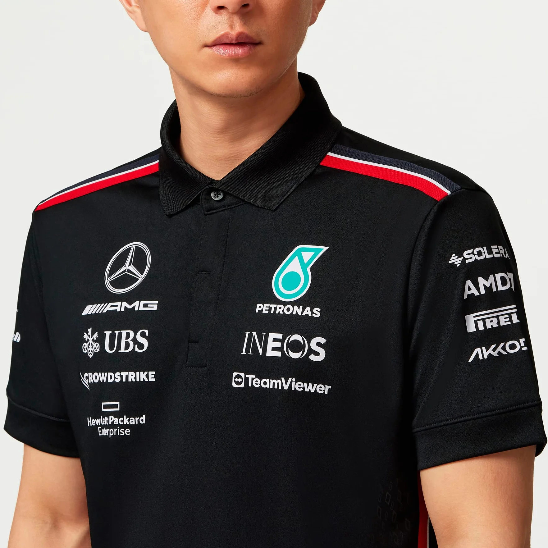 Mercedes AMG Petronas Formula One Team 2023 Team Polo czarna