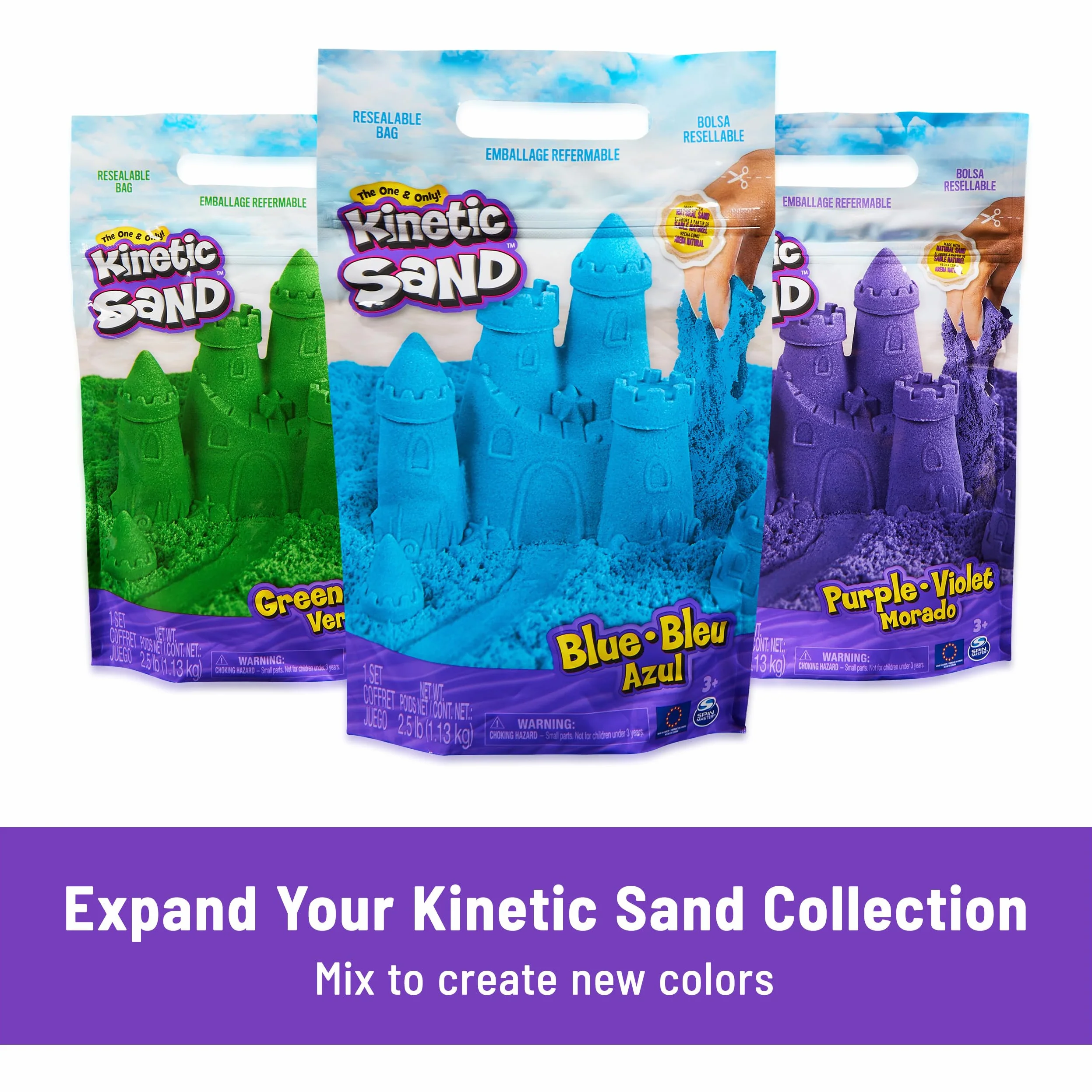 Kinetic Sand - Dwukolorowy piasek kinetyczny z akcesoriami