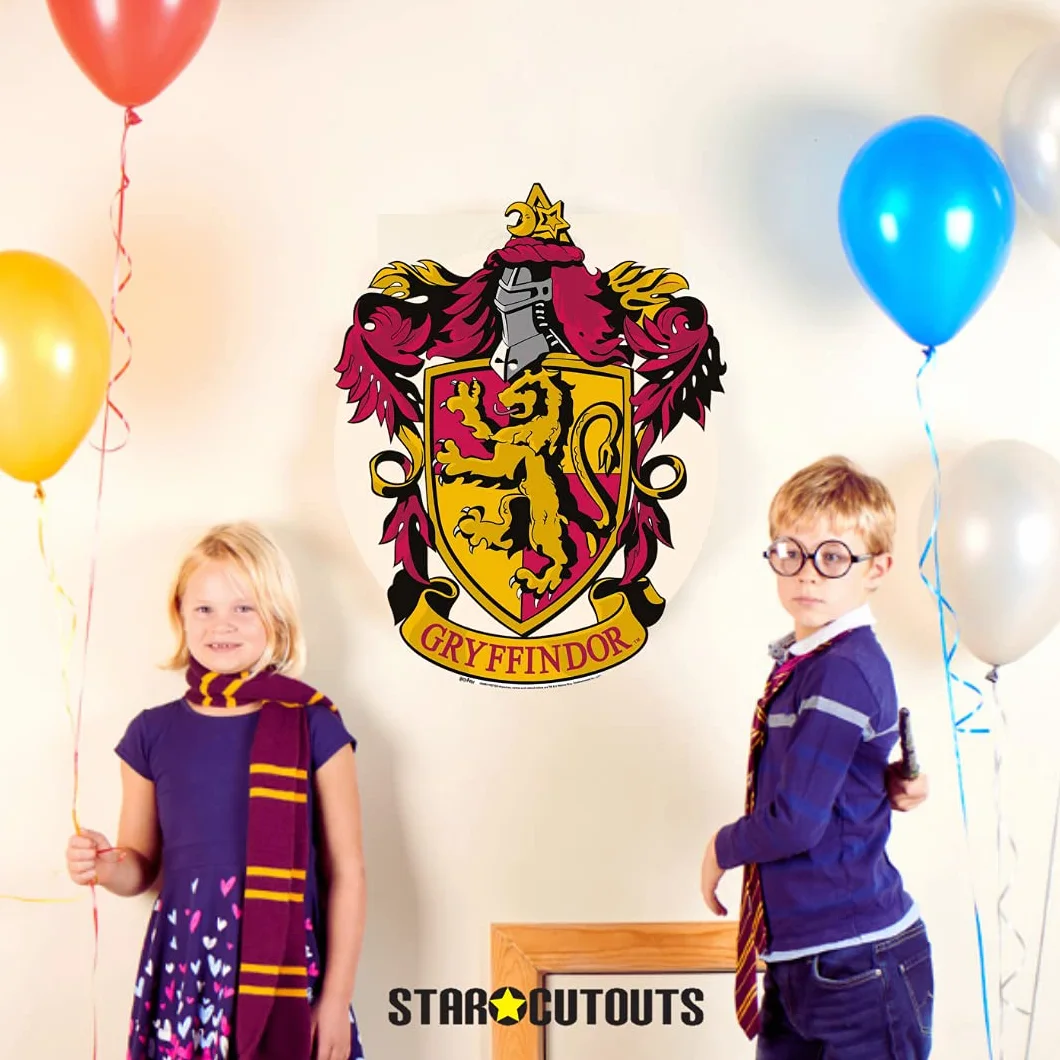 Gryffindor emblemat z oficjalnych książek Harry Potter, karton, emblemat Gryffindor, 61 x 48 x 61 cm