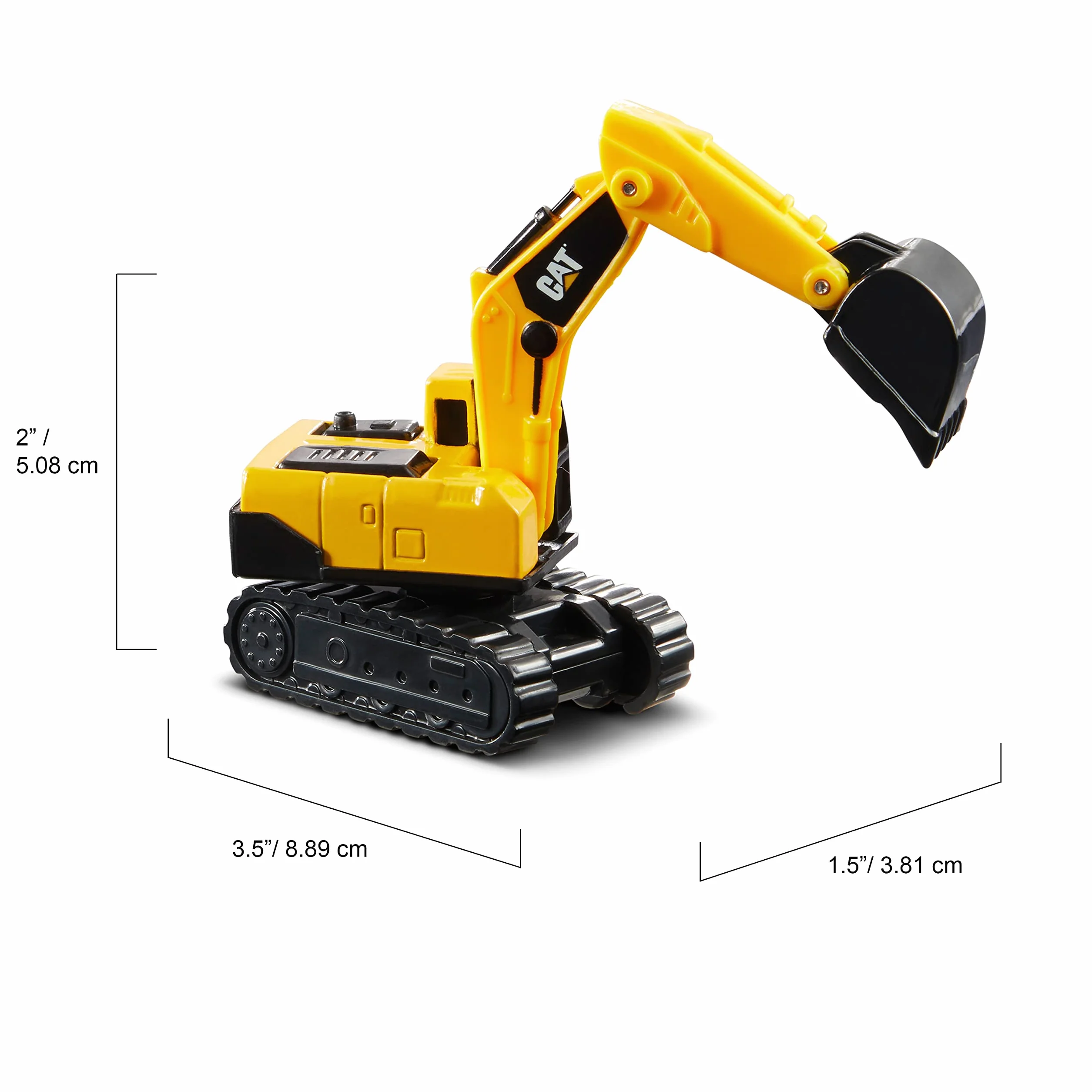 Caterpillar by Funrise 82274 METALL 3 PACK - ŁADOWA KOŁA, BAGGER & PRZESYŁKA DUSA, czarna