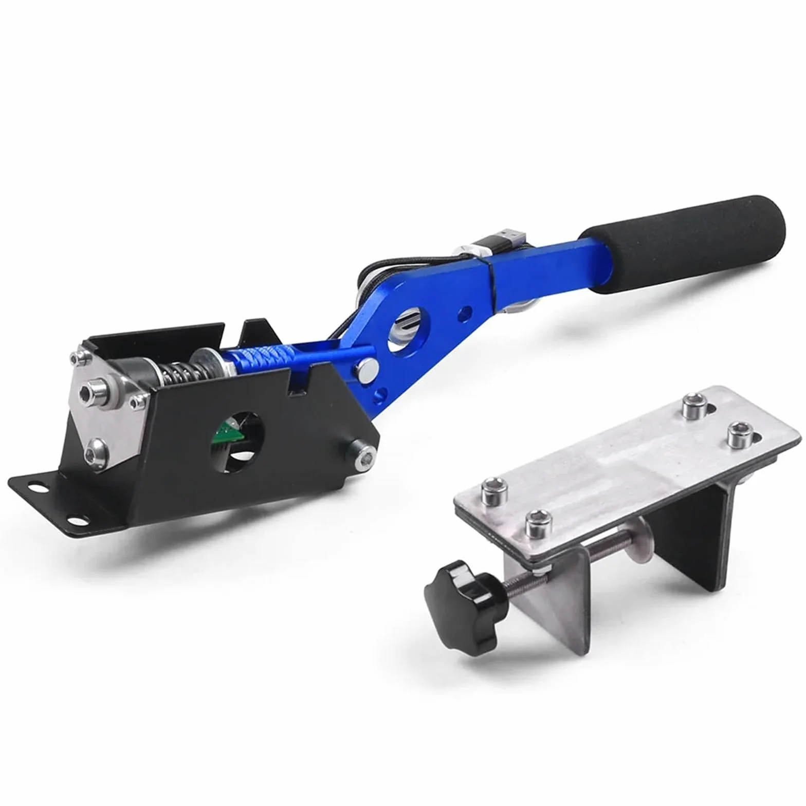 Dźwignia Hamulca Ręcznego płyta do hamulca ręczne Hamulec ręczny SIM USB do gier wyścigowych G25/27/29 T500 Fanatecosw Dirt Rally ze stałym uchwytem BX102129 Hydrauliczny hamulec ręczny(Blue)
