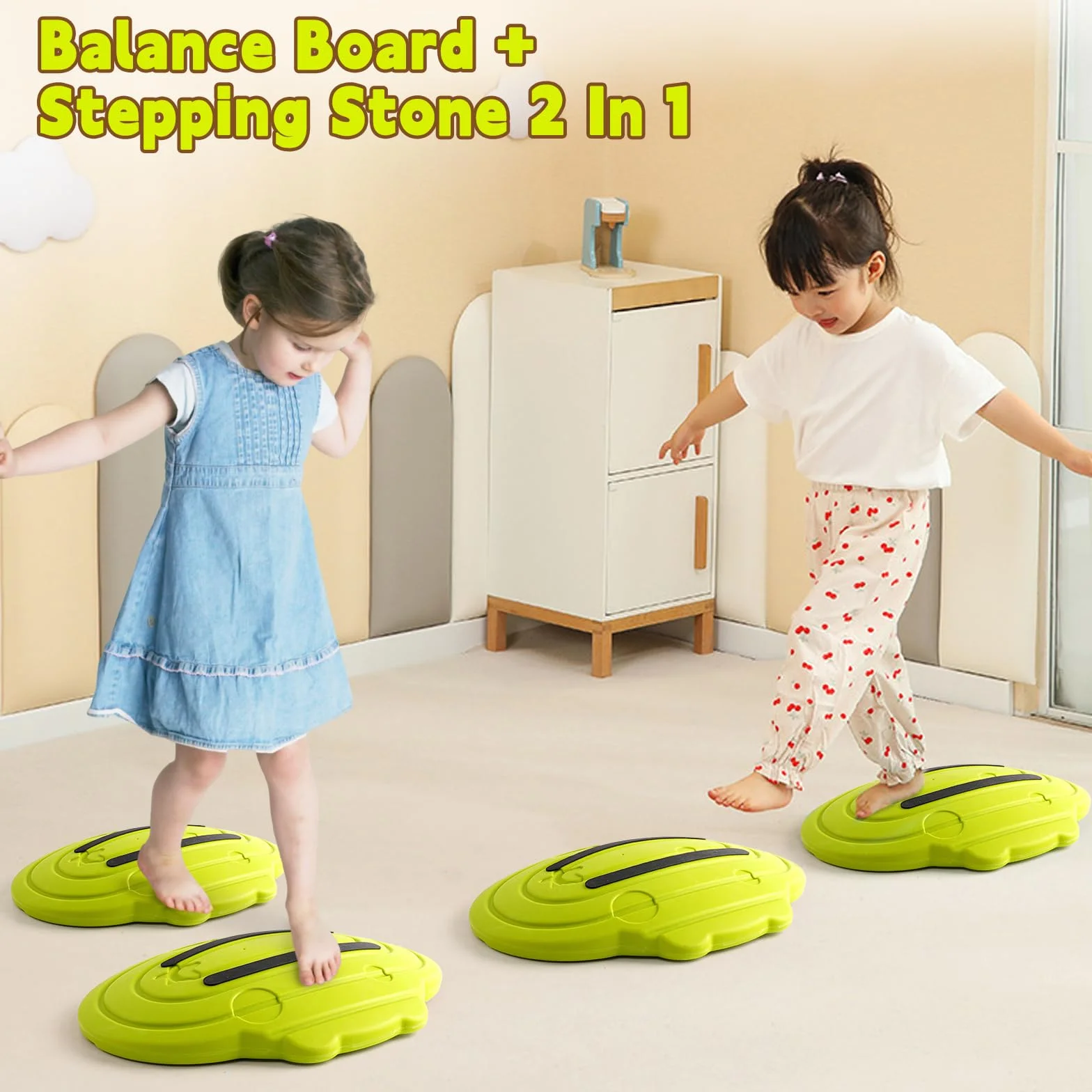 Wobble Balance Board dla dzieci, plastikowa deska do labiryntu z kamieniami skocznymi, obciążenie 99 kg, aktywna zabawa i trening dla małych dzieci