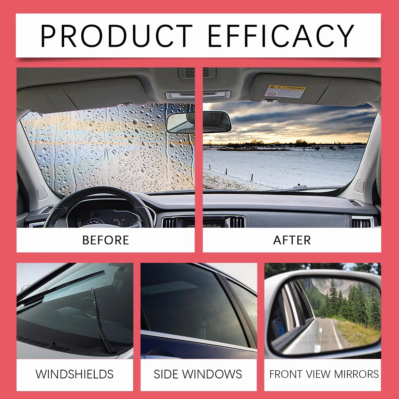 Automotive Oil Film Cleaning Brush, Hydrofobowa powłoka przedniej szyby, Powerful Car Glass Oil Film Stain Emover, Automotive Oil Film Cleaning Brush, płyn do czyszczenia folii olejowej Szkło, 01