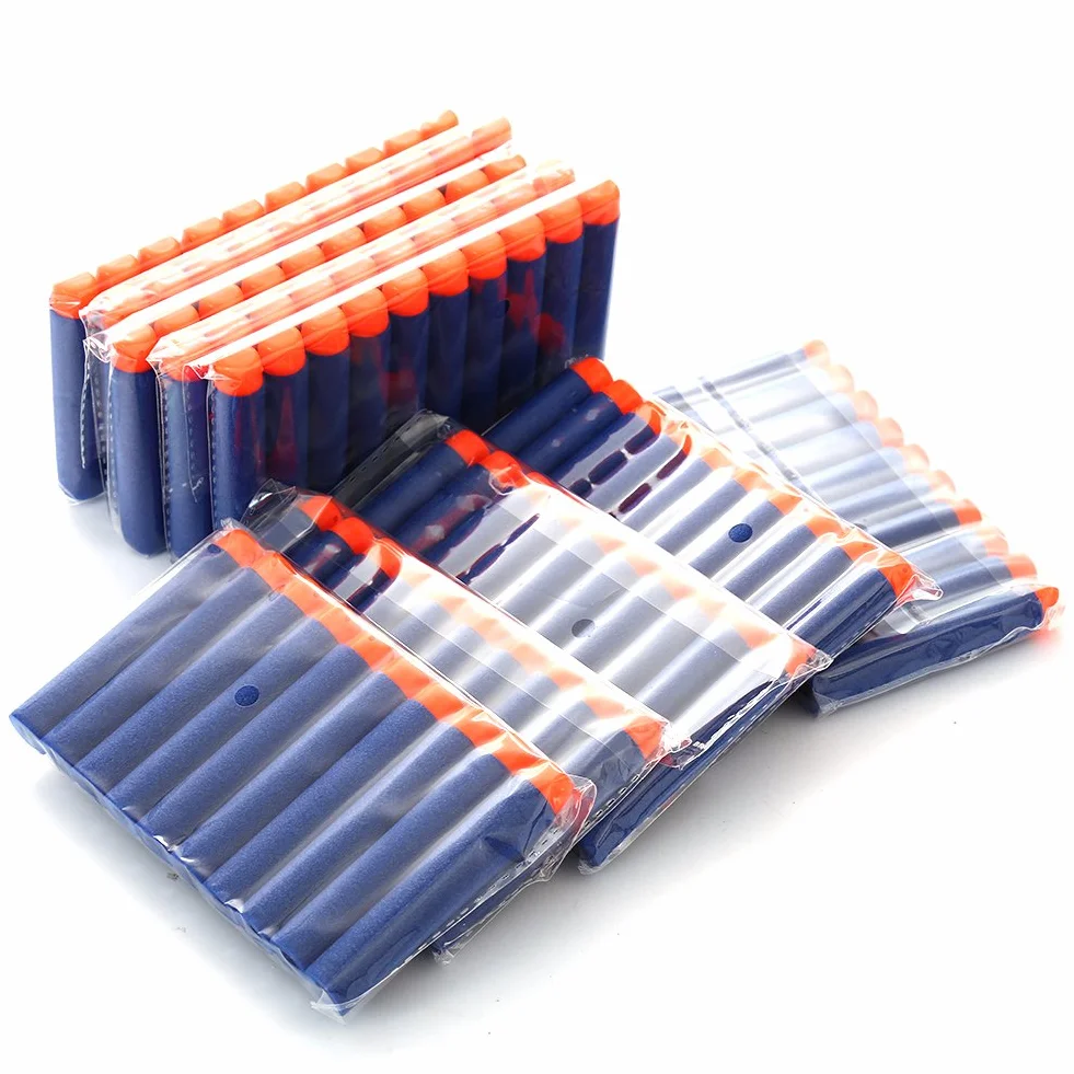 NIWWIN Dart piankowe naboje zapasowe 7,2 cm do gry w darta, Nerf N-Streik Elite, seria Blasters Kid Nerf, zabawkowy pistolet, opakowanie uzupełniające, niebieskie, 100 szt.