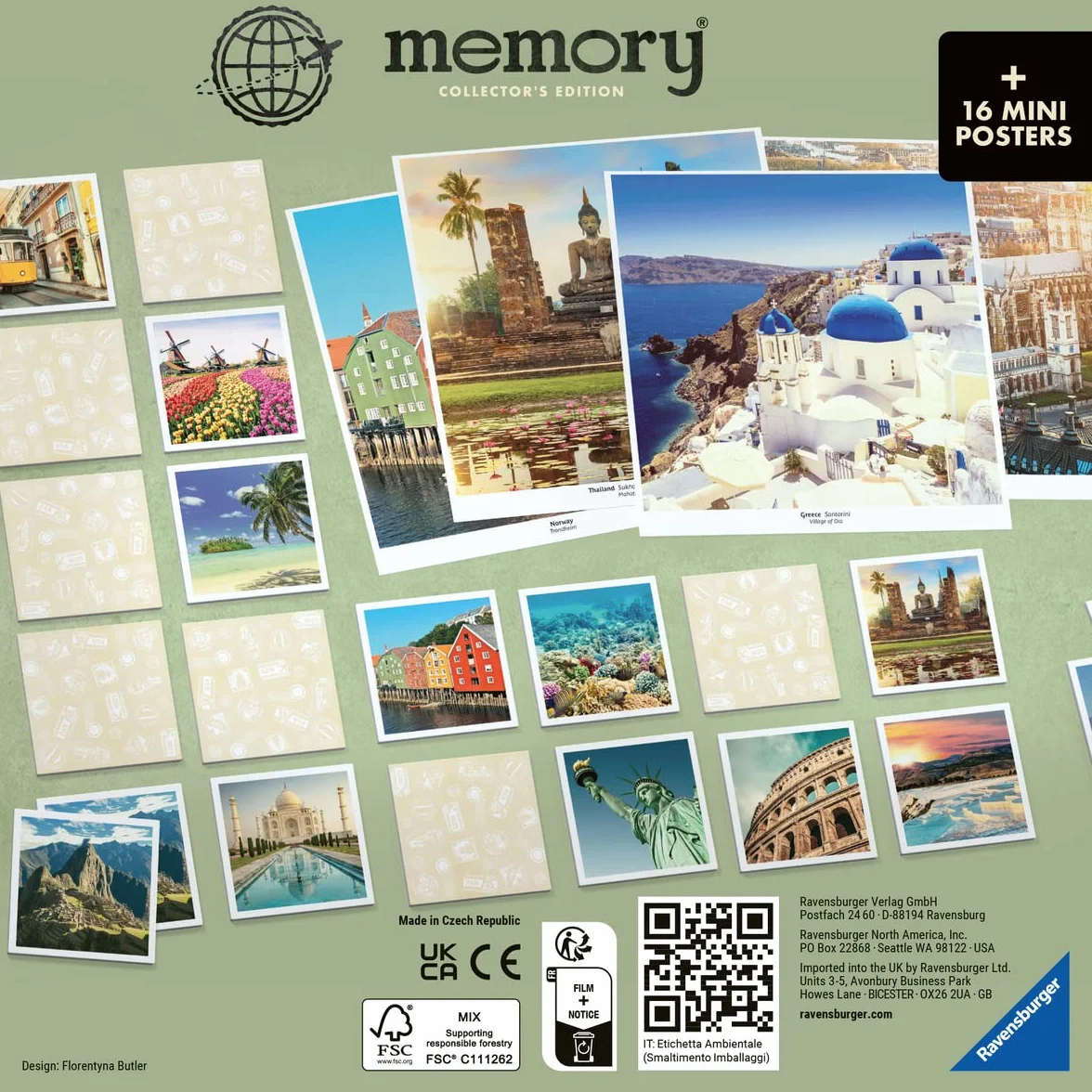 Collector's memory® Schönste Reiseziele - Gesellschaftsspiel & Brettspiel ab 6 Jahre