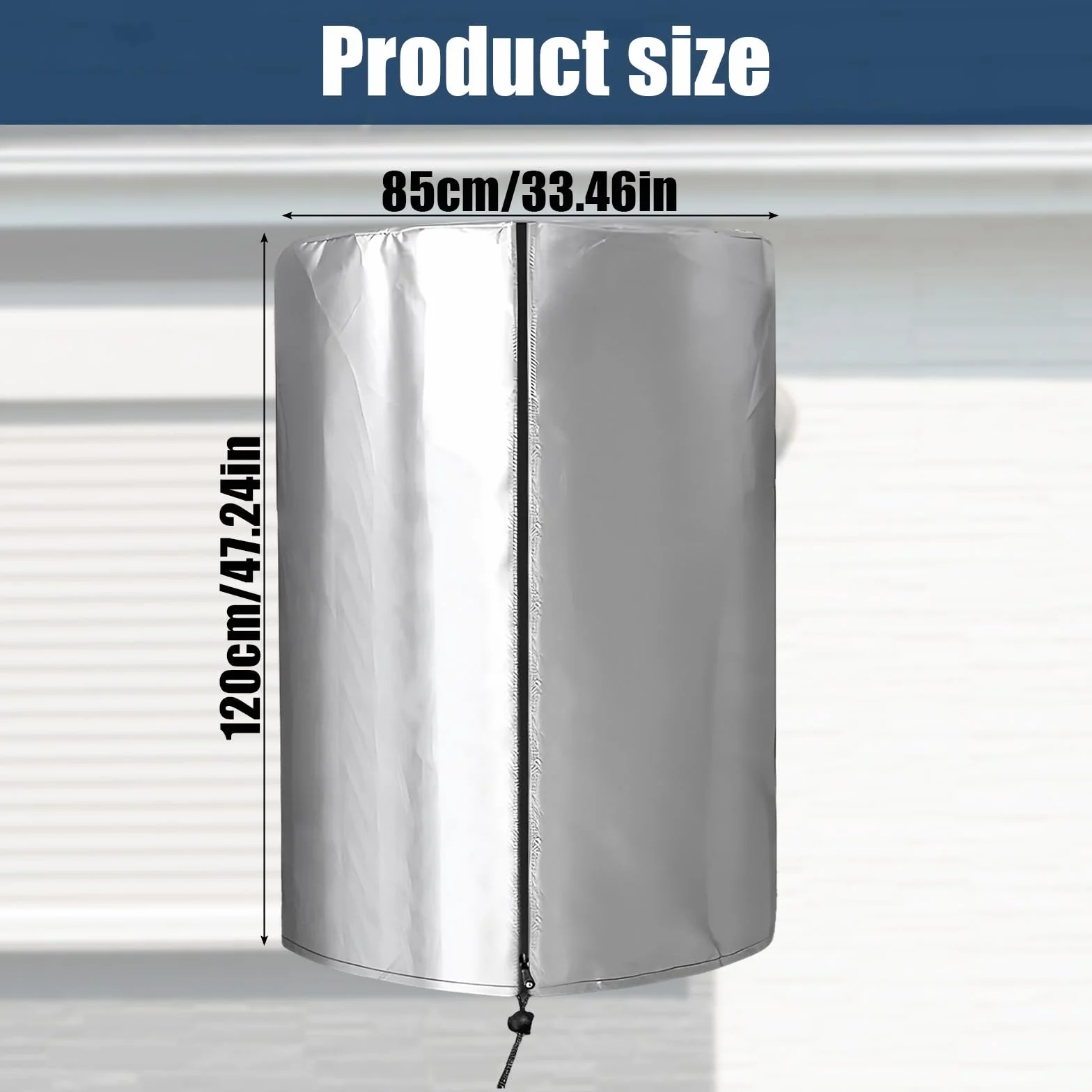Xmart Uniwersalna torba na opony, wodoszczelna, pyłoszczelna, 210D Oxford, pokrowiec ochronny na 4 opony, kolor srebrny, z zamkami błyskawicznymi i sznurkami, 85 x 120 cm