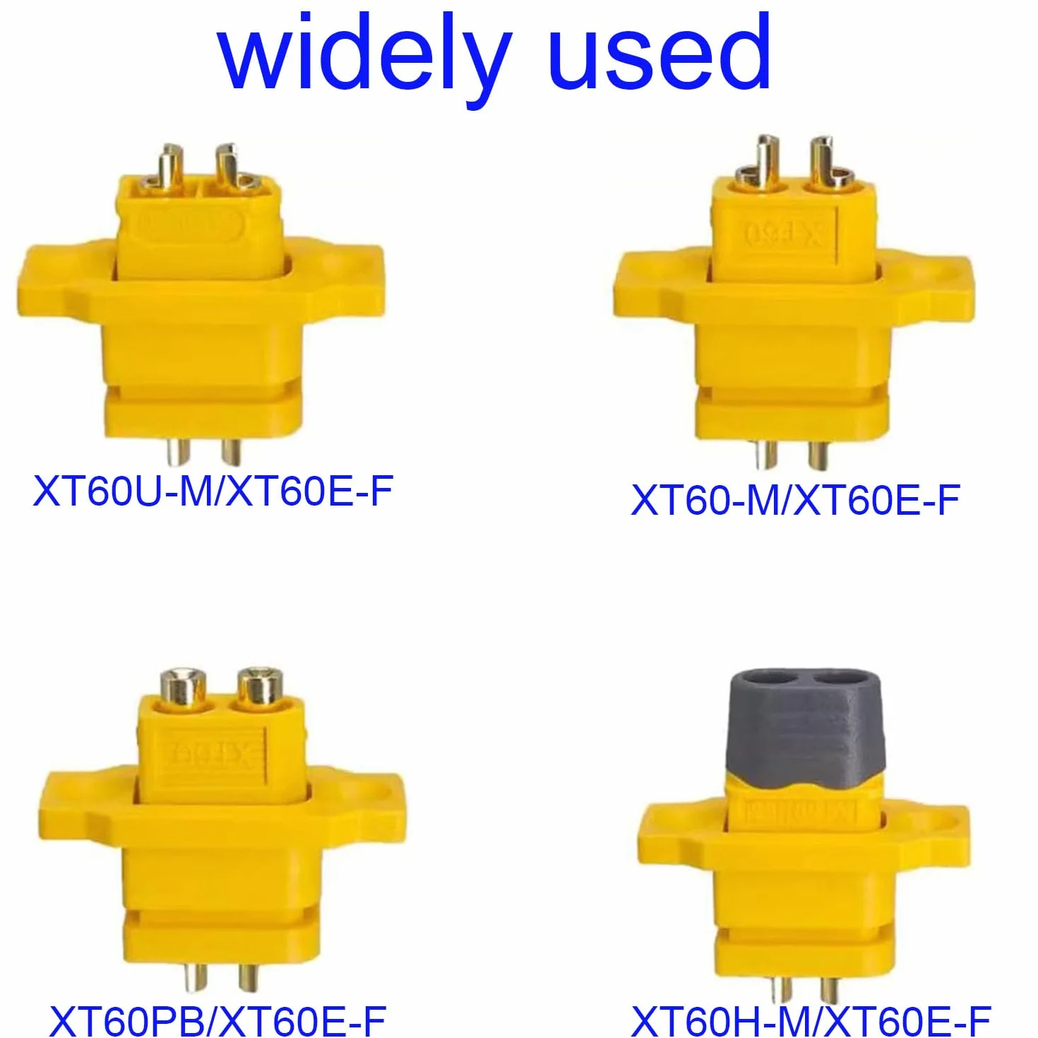 RUNCCI-YUN 10 par XT60E-F XT60h XT60 wysokowydajnych męskich wtyczek kablowych z gumową nasadką, śruby zabezpieczone przed wodą do akumulatora Lipo XT60
