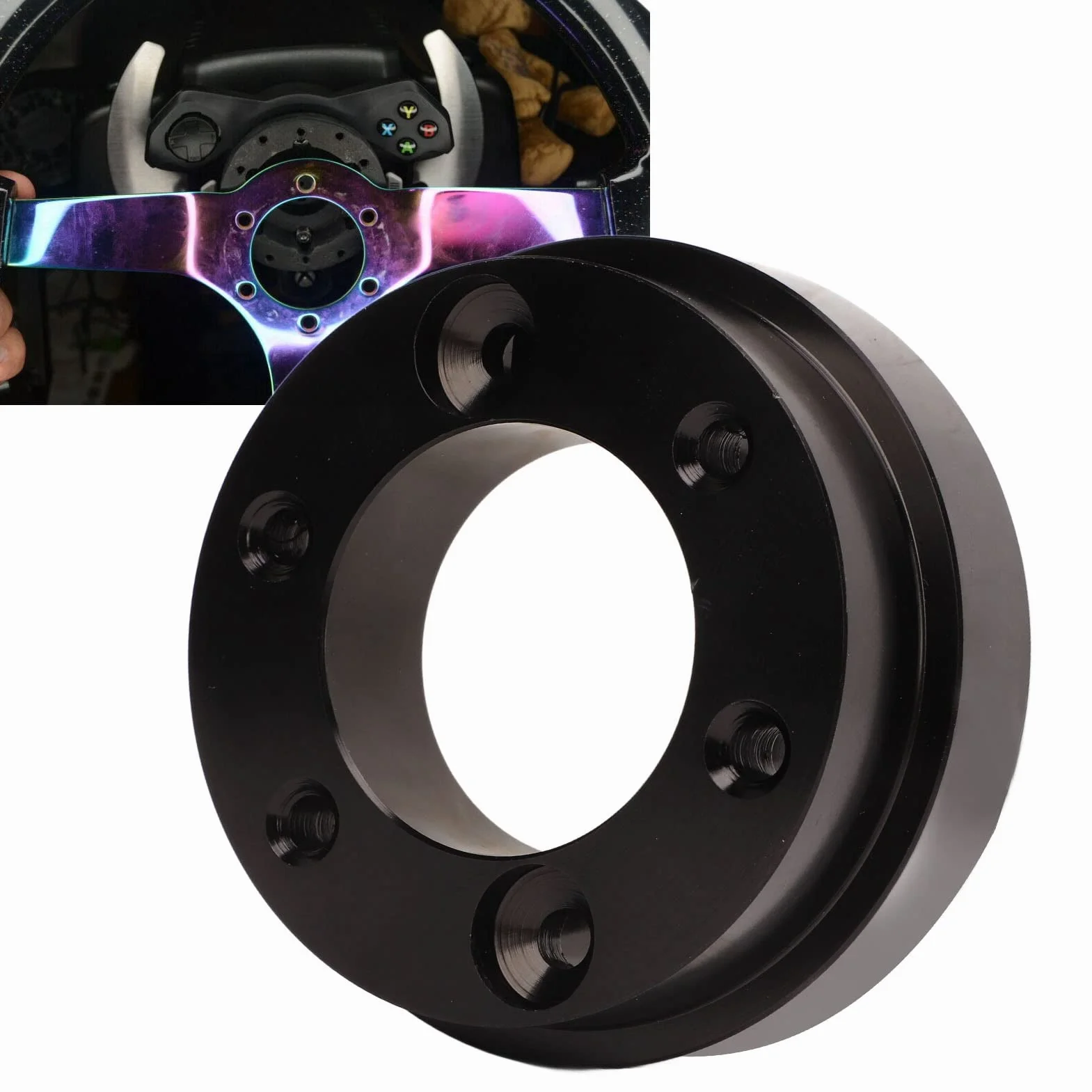 Zestaw Adaptera Piasty Kierownicy ze Stopu Aluminium 70mm do G25 G27 G29 G920 13-14in Kierownica