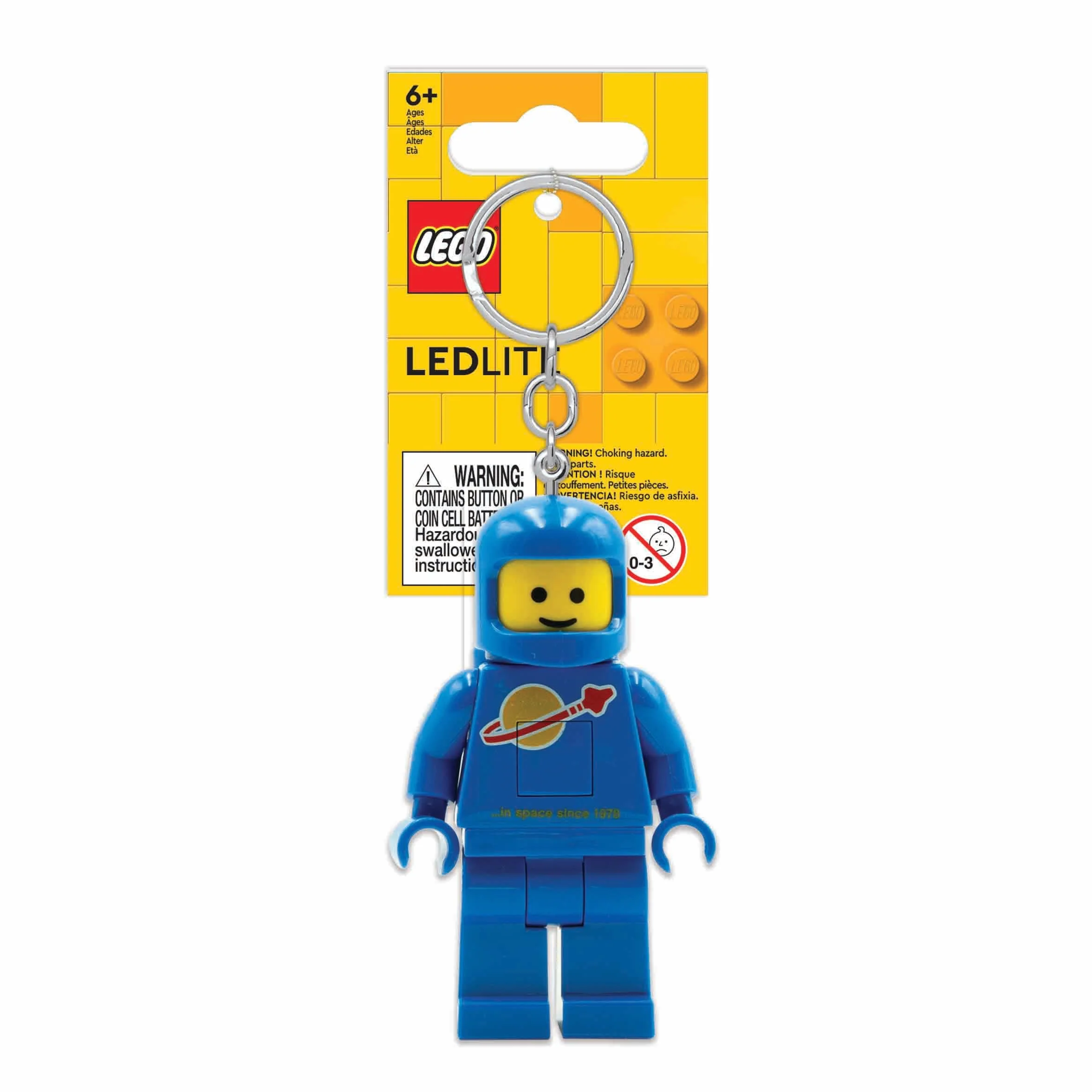 Lego Iconic Latarka LED breloczek do kluczy dla fanów Iconic, fantazyjna zabawka dla dzieci, figurka 76 mm, 2 baterie CR2025 w zestawie