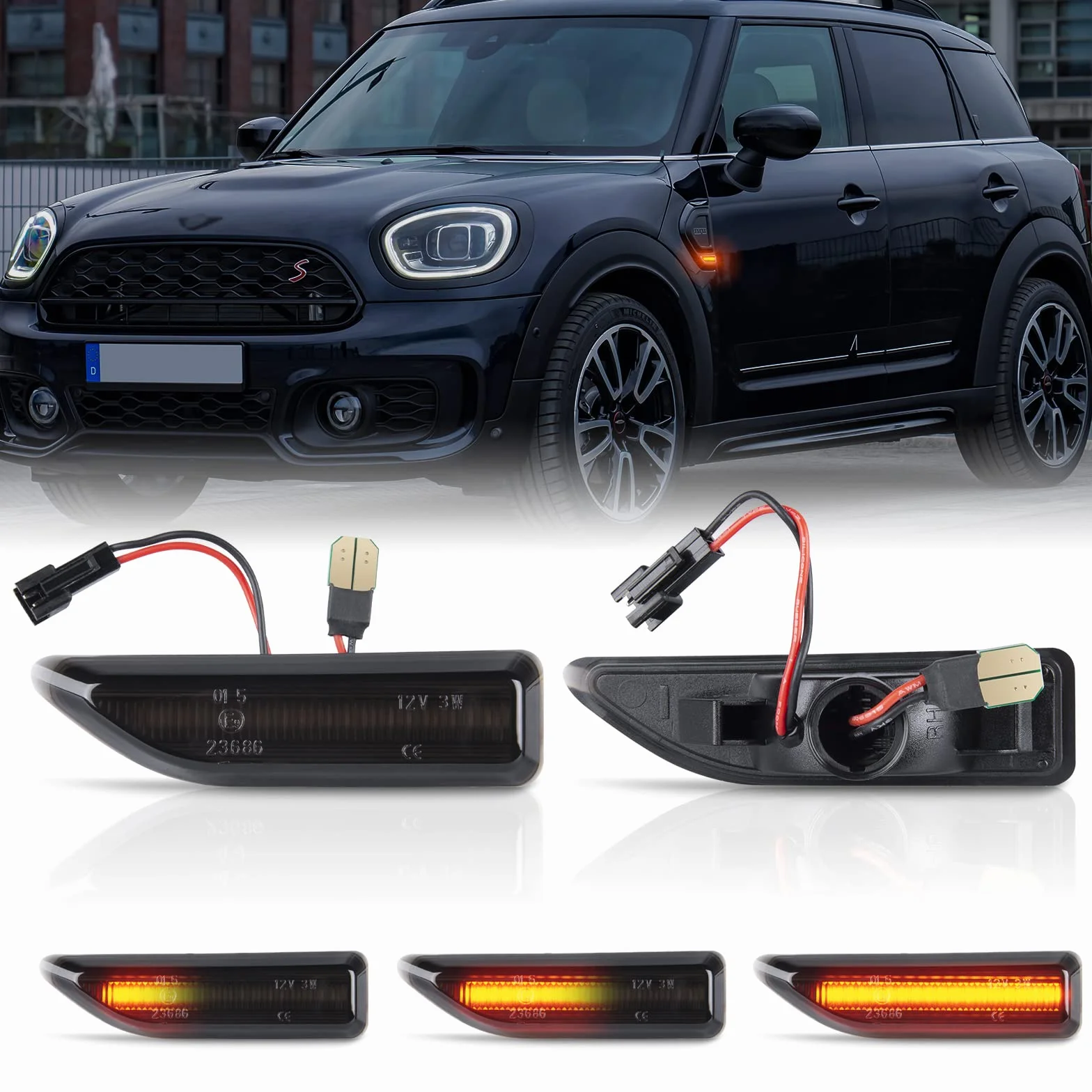 Kierunkowskaz boczny LED BMW Mini Cooper Countryman F60 18 SMD bursztynowy