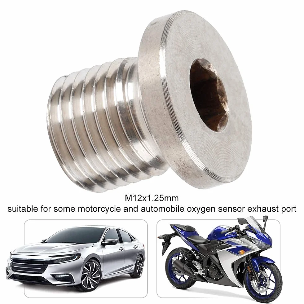EBTOOLS do osłony sondy lambda metalowy korek migawki tlenu, lambda M12 sonda M12 1,25 mm O2 tlen Cap do Bang Moto akcesoria samochodowe
