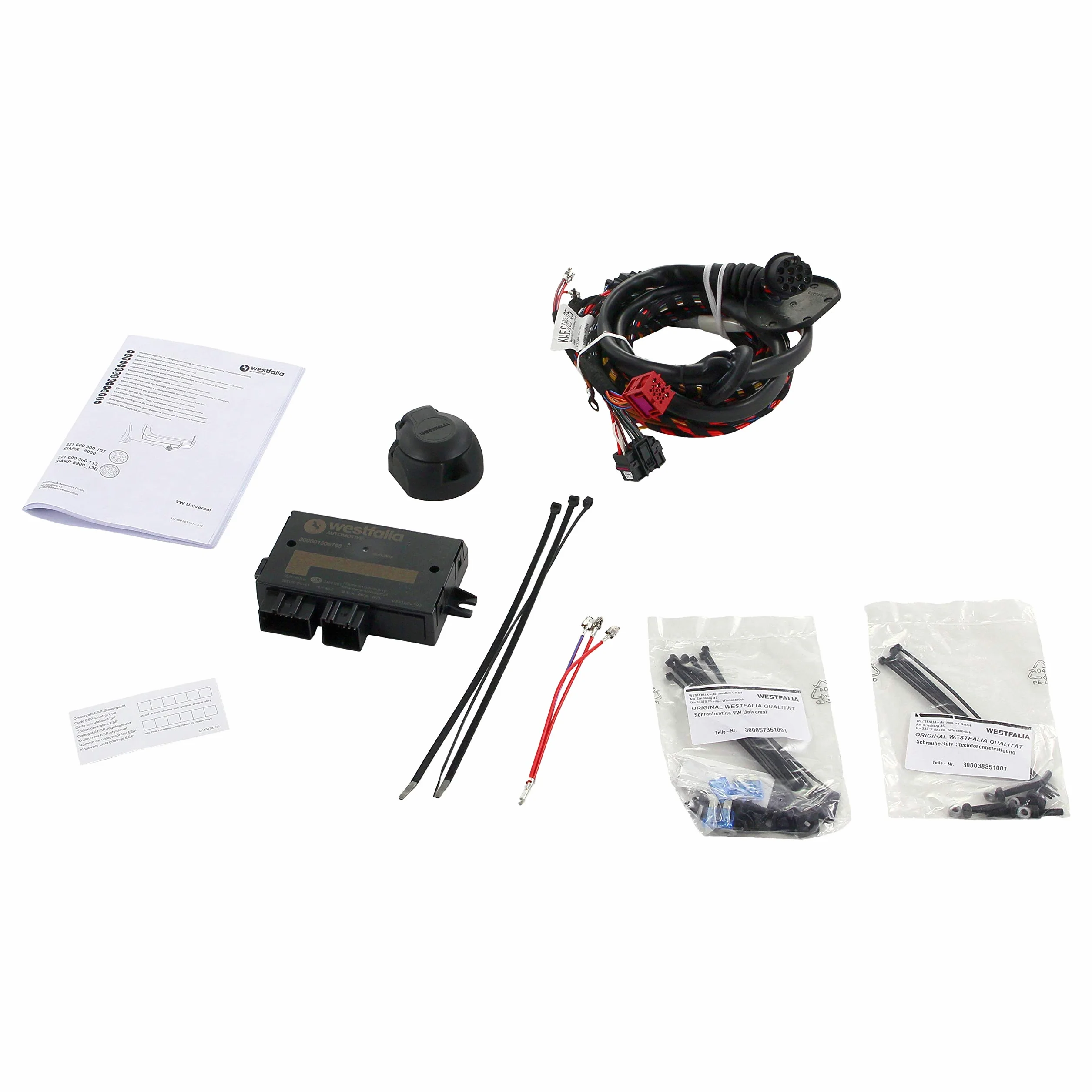 Westfalia-Automotive Zestaw Elektryczny 13-pin VW Golf 5/6 (11/03-12/13),Passat (03/05-11/14),Sharan (09/10-),Tiguan (11/07-03/16),Touran (03/03-09/15),Skoda Octavia (10/04-12/13),Superb (06/08-05/15)