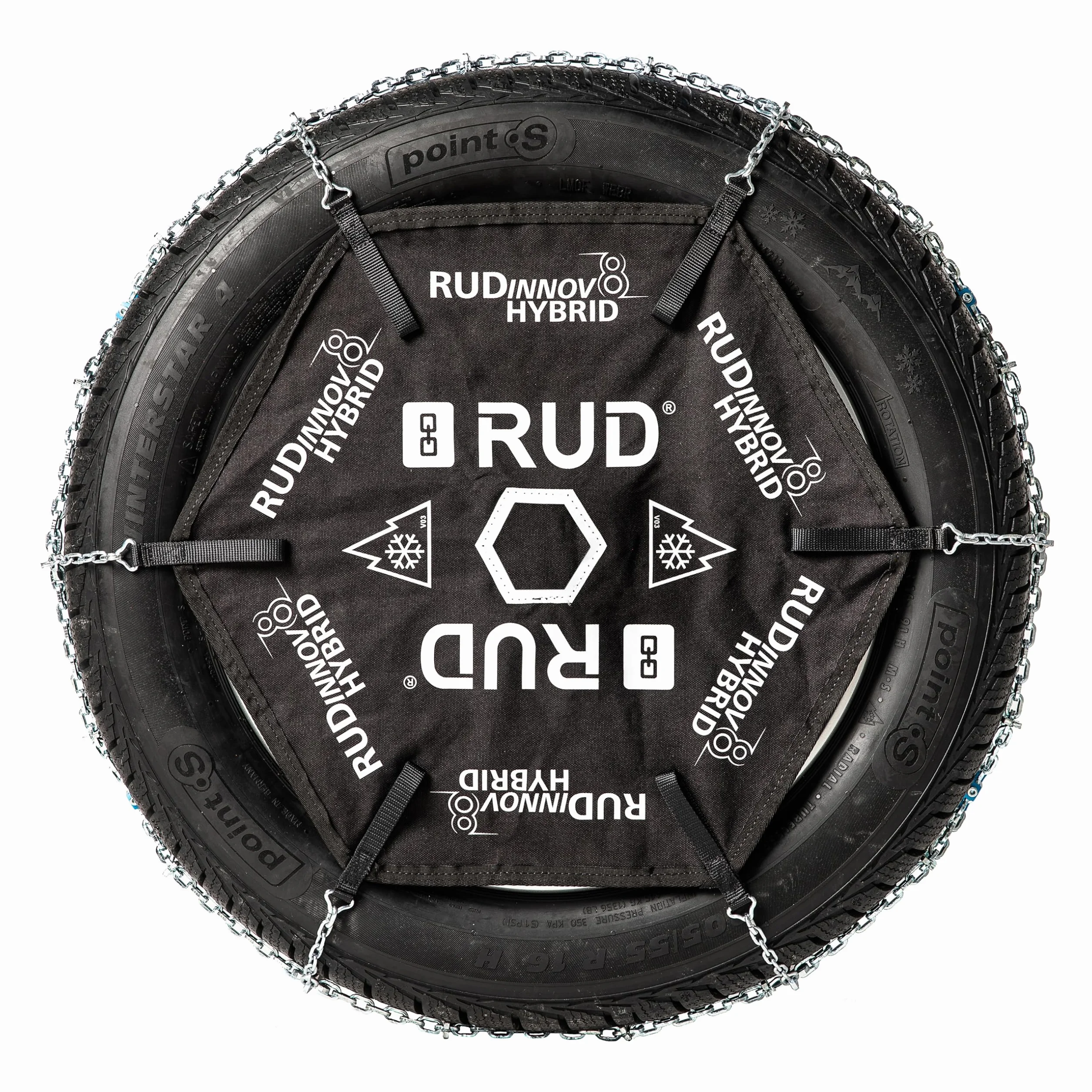 RUD 4718376 łańcuchy śniegowe Hybrid Innov8 Intuit Ivmo części, zestaw 2 szt., H112