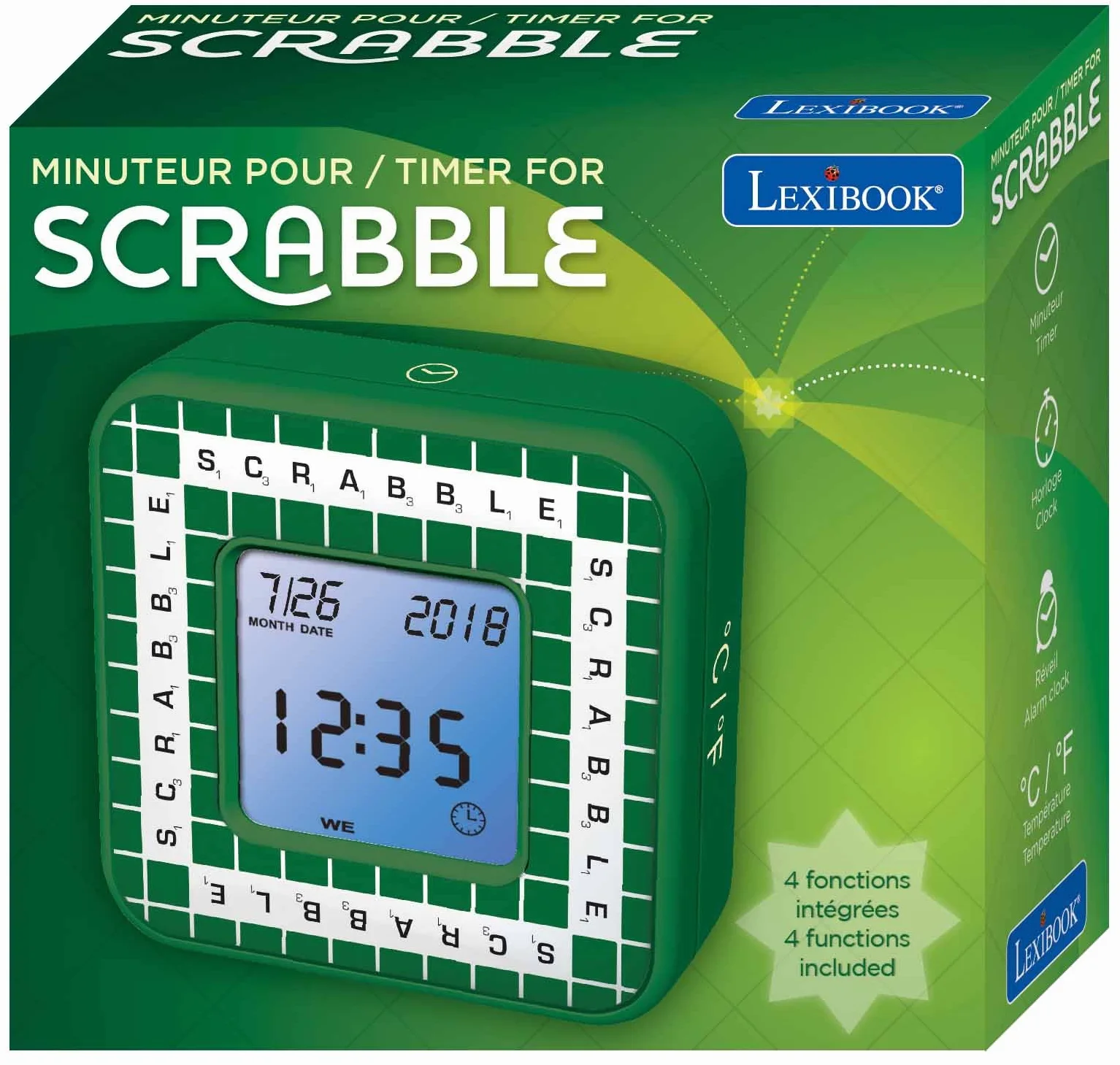 Lexibook Mattel Mutlifuntion timer, zielony/biały, RL300SC