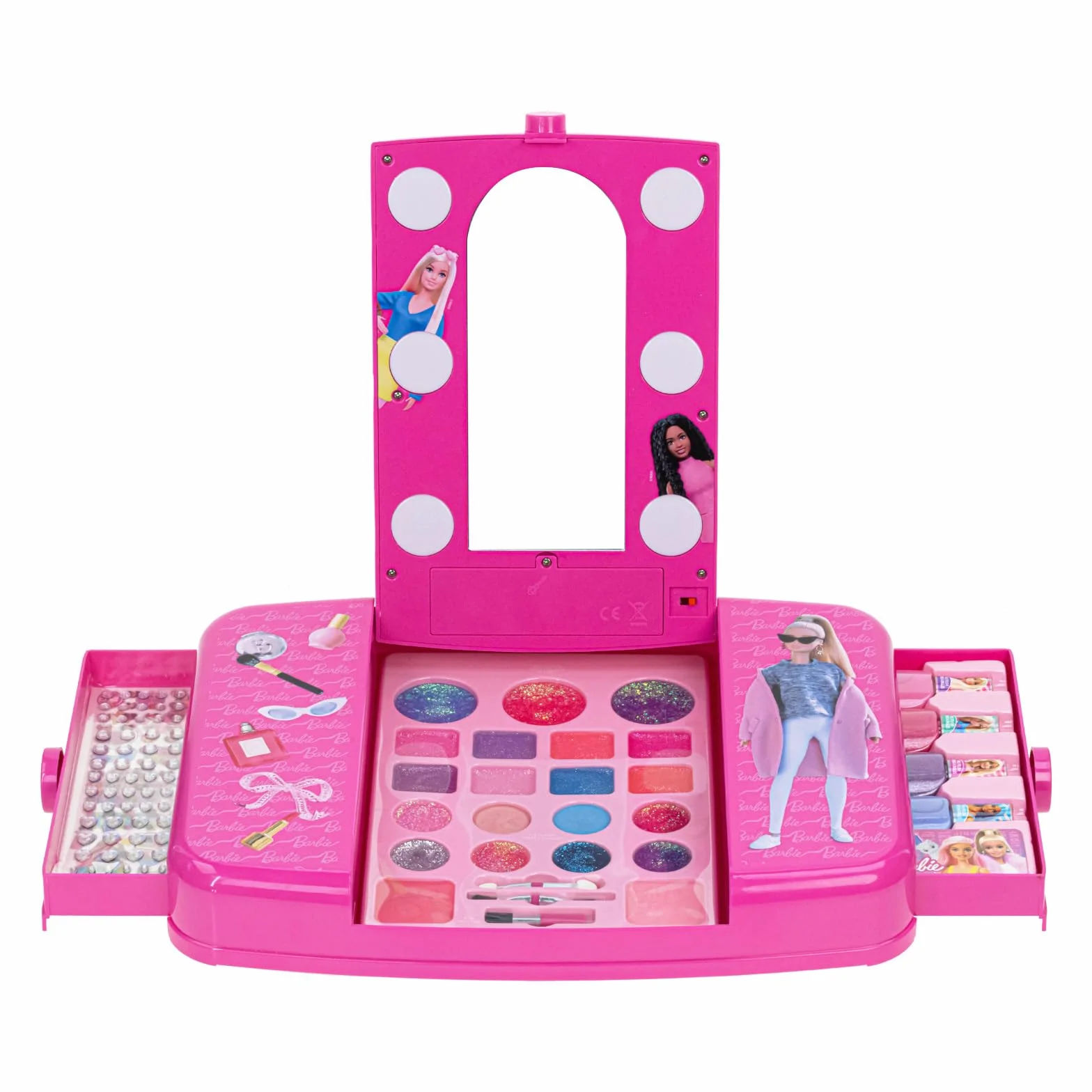 Barbie Zestaw Makijażu z Podświetlanym Lustrem i Lakierem