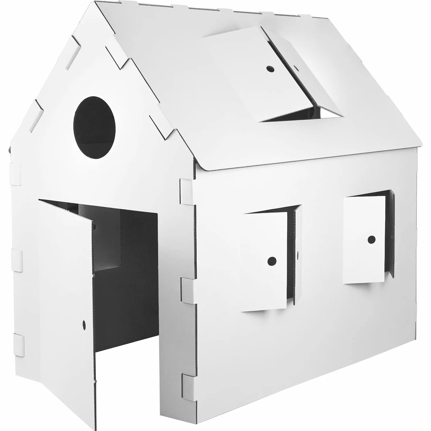 Domek do zabawy dla dzieci, karton do majsterkowania, do domu, kartonu, kartonu, domku do majsterkowania, domku papierowego, domku dla dzieci, do malowania wewnątrz i na zewnątrz Kingpower