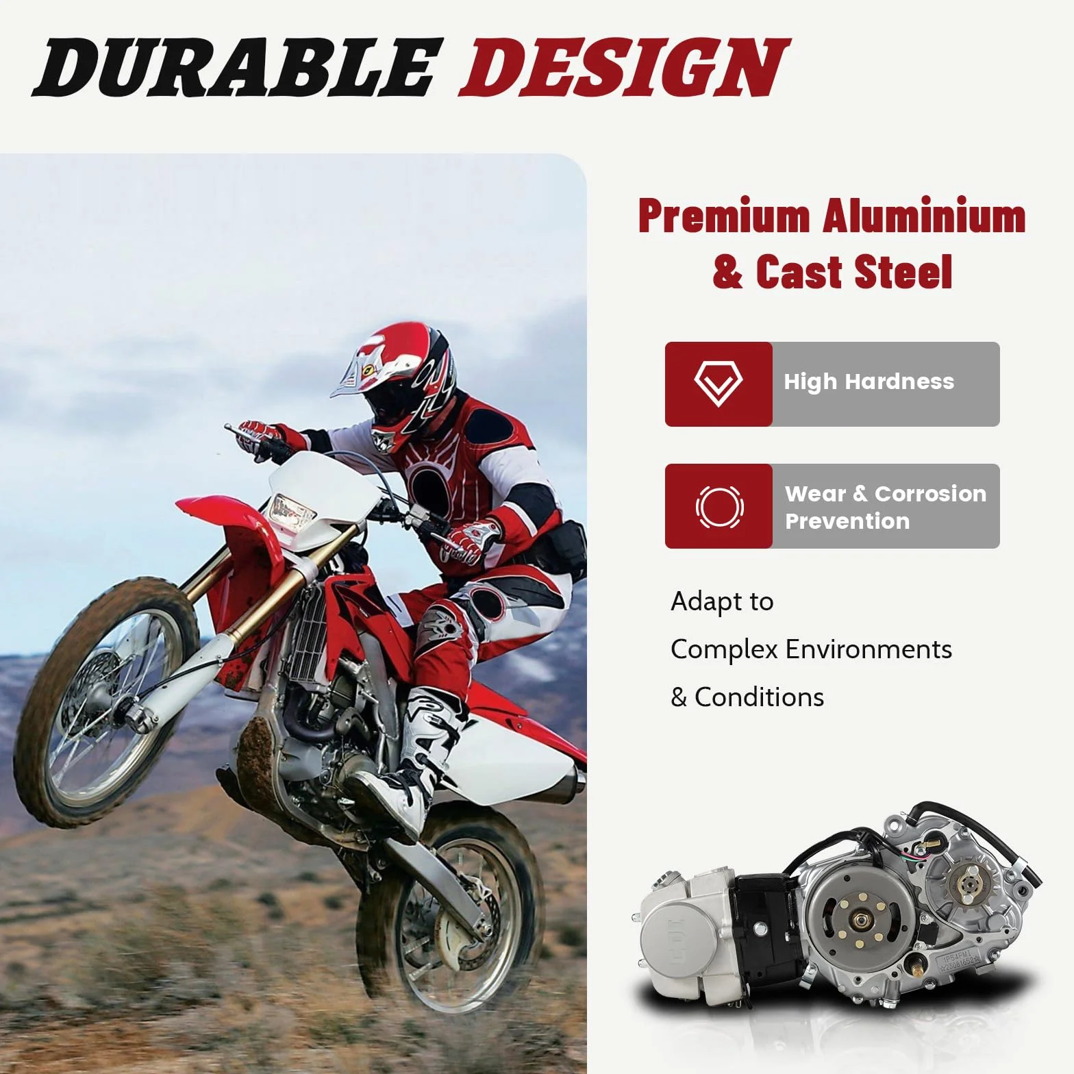 Silnik motocyklowy 125 cm³ 4-suwowy chłodzony powietrzem jednocylindrowy do Dirt Bike CRF50 XR50 CRF70 XR70 Z50