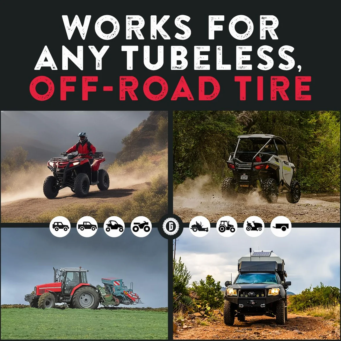 GlueTread 4 x 4 zestaw do naprawy opon bocznych, pełnowymiarowy, zestaw naprawczy do opon bocznych do pojazdów terenowych, ulepszona formuła gumowa, nie wymaga przyspieszenia, czas utwardzania 10