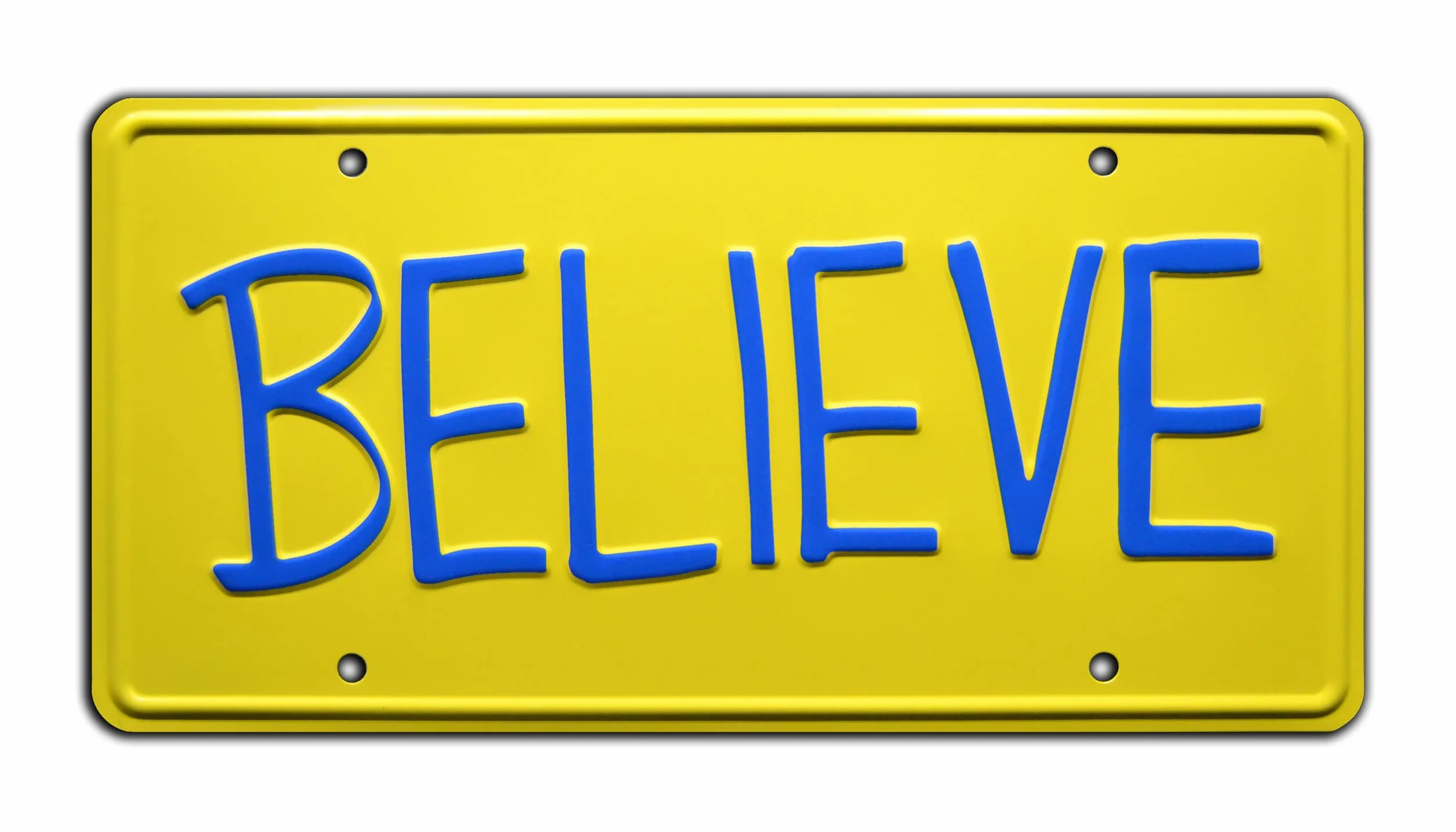 Ted Lasso | BELIEVE | Metal Stamped License Plate