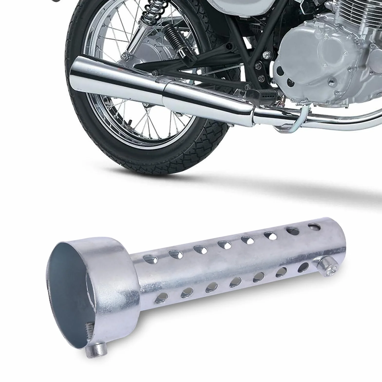 Uniwersalna Puszka Wydechowa Motocykla DB Killer Tłumik Wkładka Przegrody Tłumika Srebrna Firmy Aramox (45 mm)
