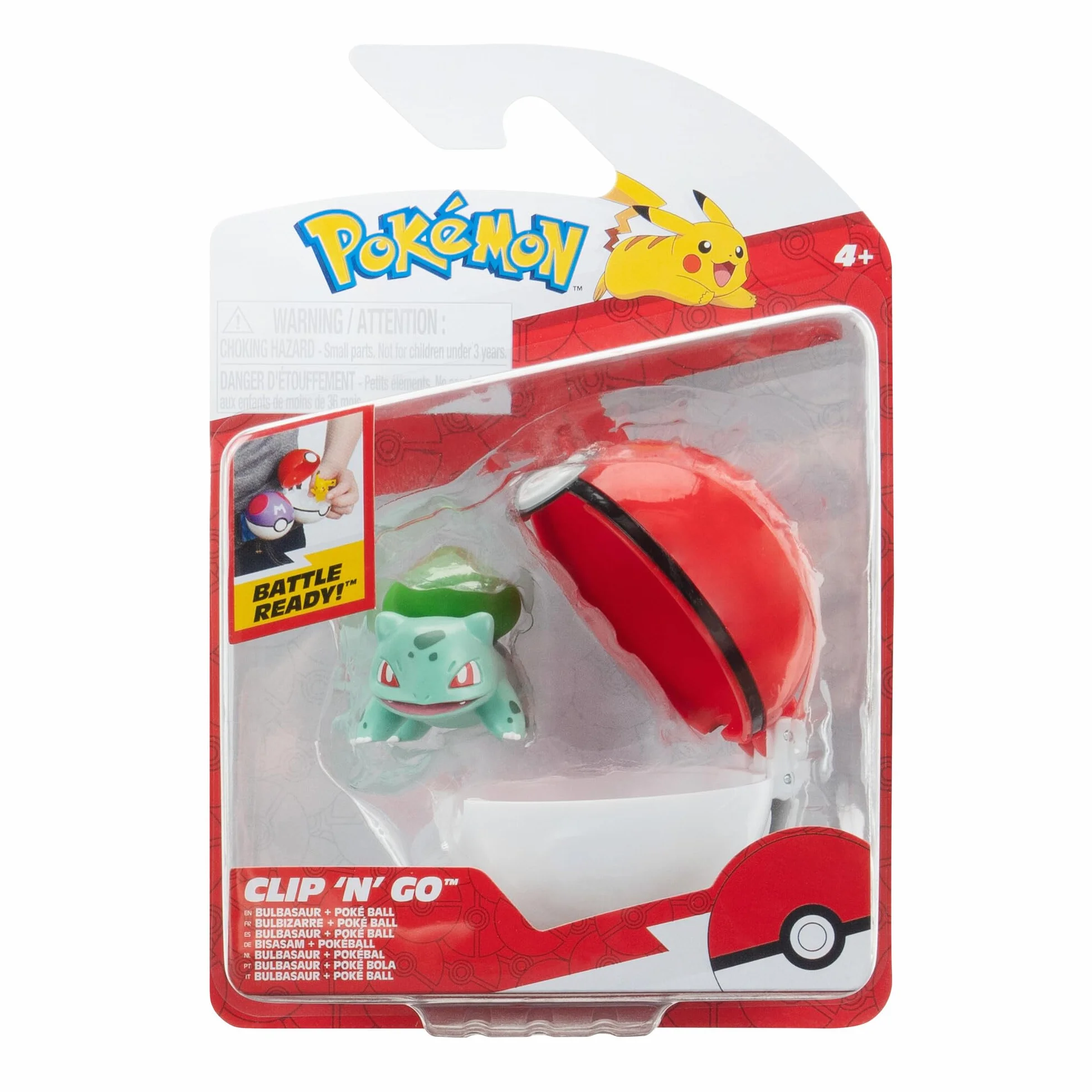 Pokemon - Clip 'N' Go (Bulbasaur #1 z Poké Ball) W18