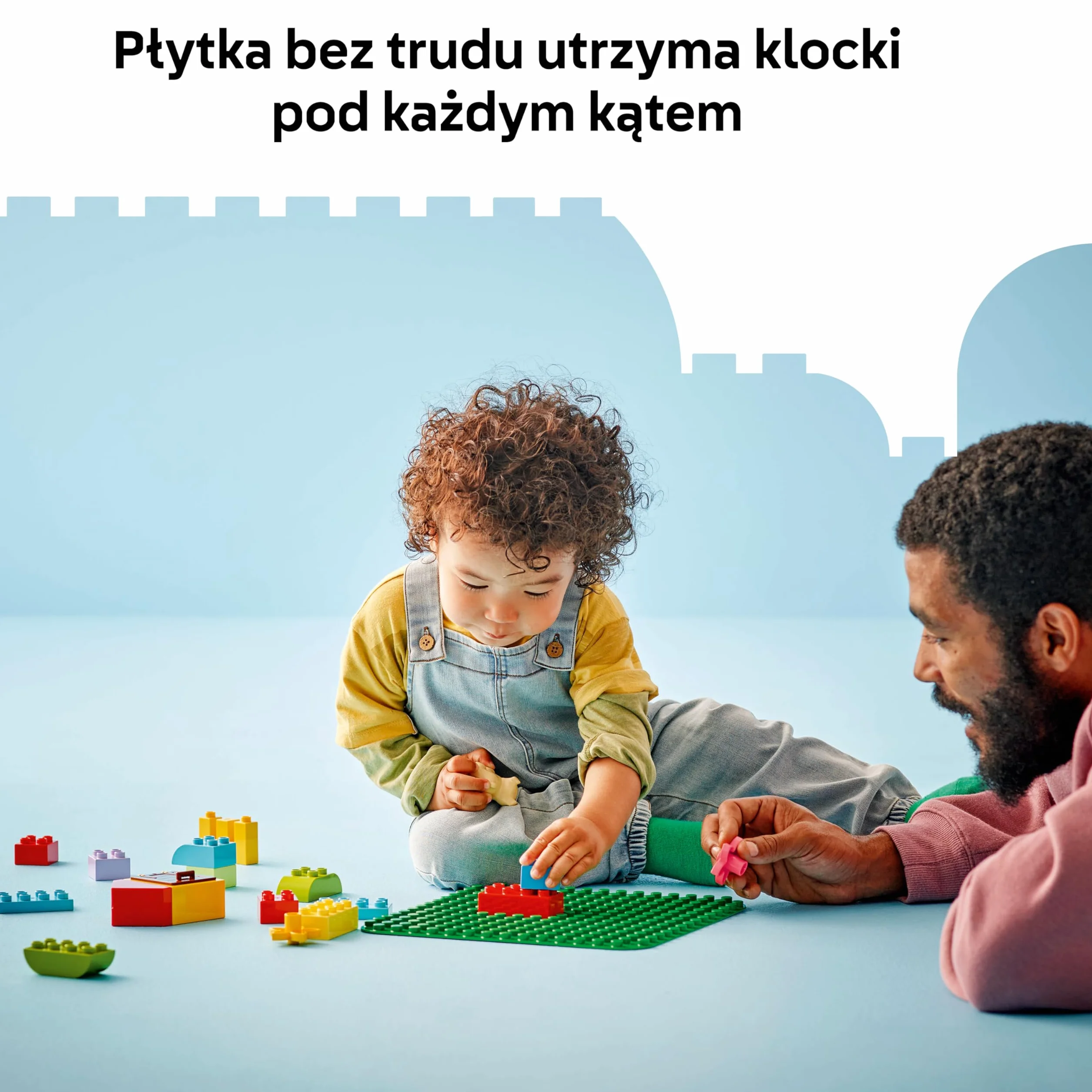 LEGO DUPLO Zielona Płytka Konstrukcyjna, Kreatywna Zabawka dla Dziecka do Zbudowania, Podstawka do Klocków, Pomysł na Prezent dla Rocznego Dziecka, na Roczek, dla Chłopca i Dziewczynki, 10460