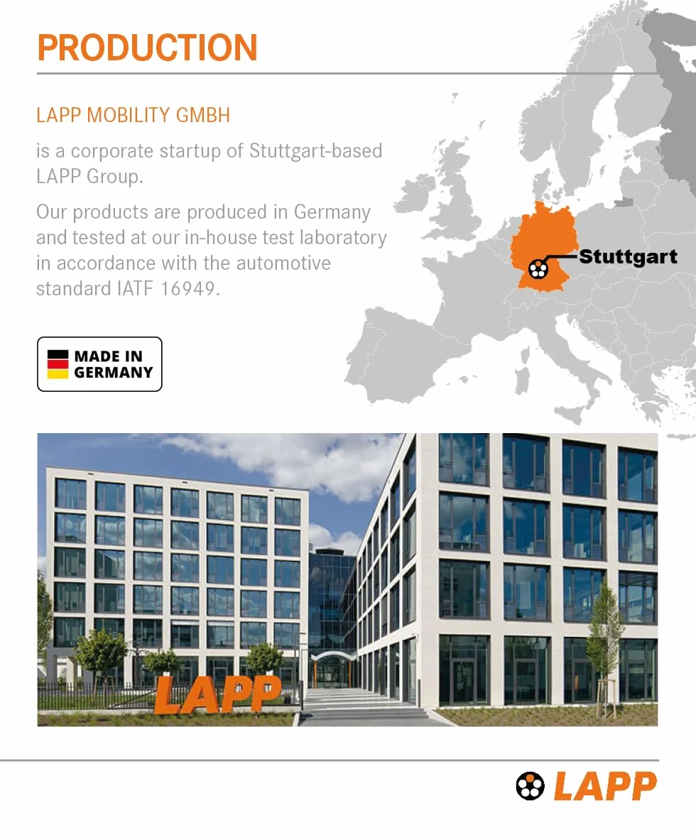 Kabel do ładowania typu 2 22 kW 32 A 3-fazowy 7 m Lapp Mobility