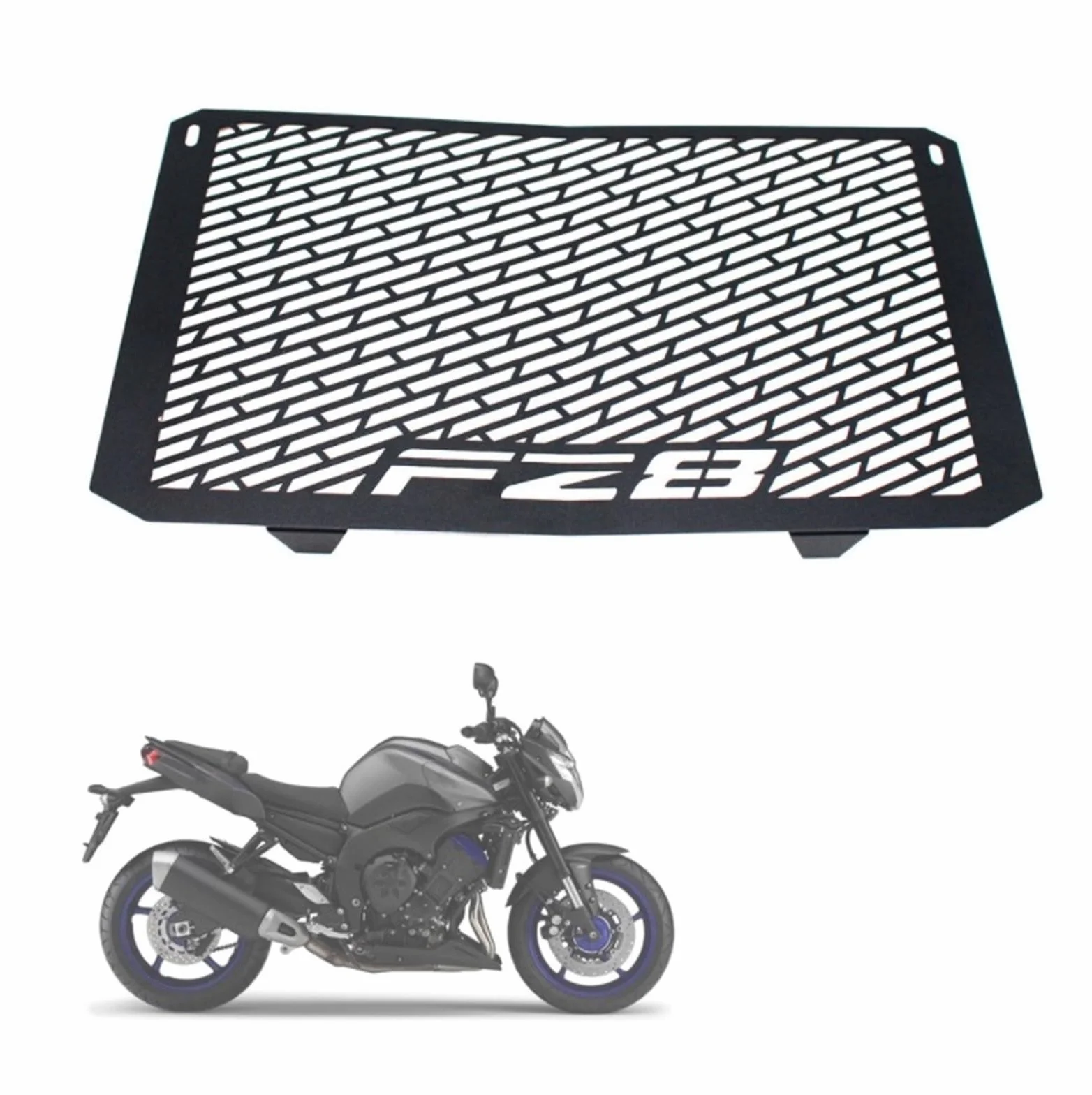 Osłona chłodnicy motocykla Yamaha FZ8 FAZER 2010-2016 Czarna