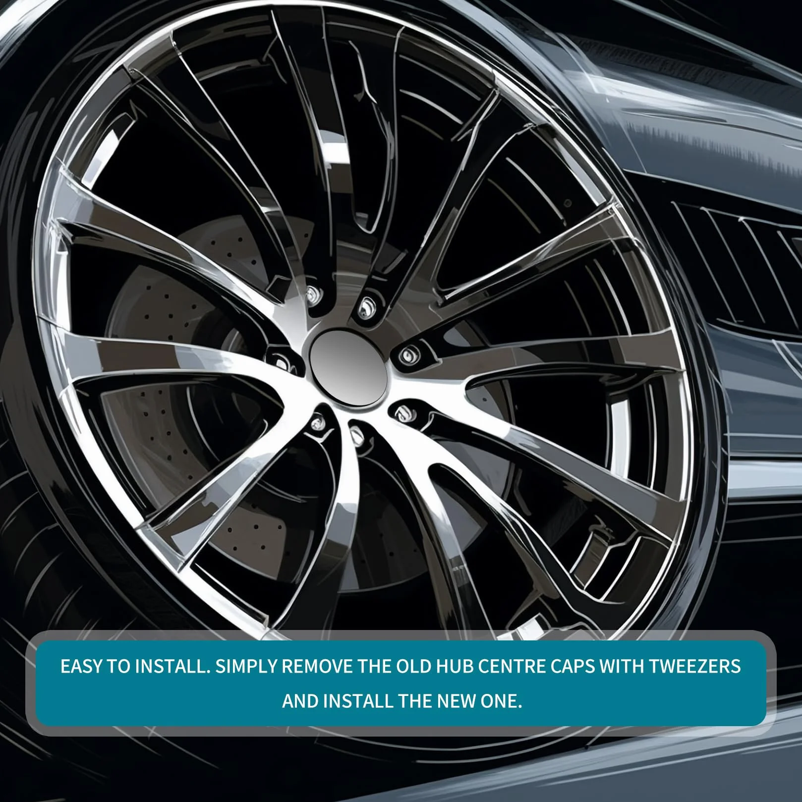 Uniwersalne Dekielki do Felg 60mm ABS VW BMW Mercedes Audi Zestaw 4 szt.