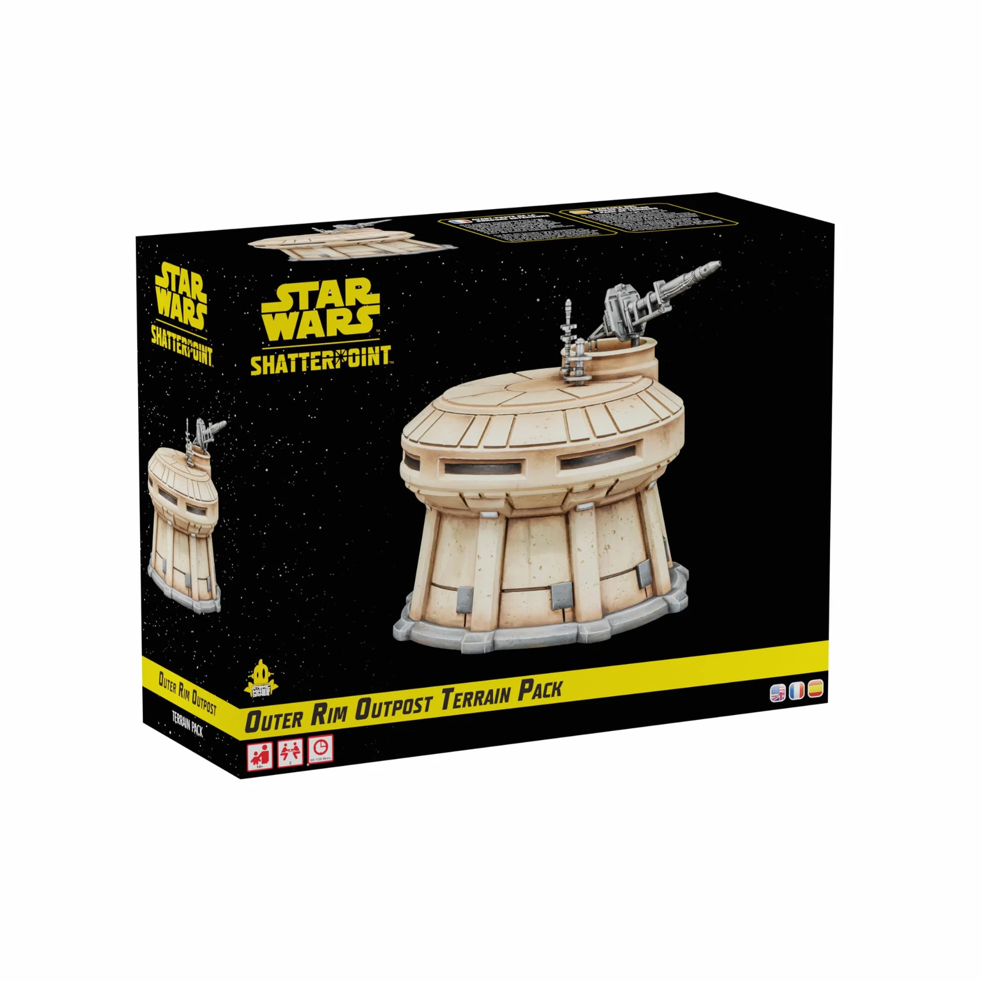 asmodee, Star Wars: Shatterpoint – Outer Rim Outpost, Terrain-Expansion, Atomic Mass Games, Tabop, 2 Players, from Age 14+, 90-120 minut, angielski, francuski i hiszpański