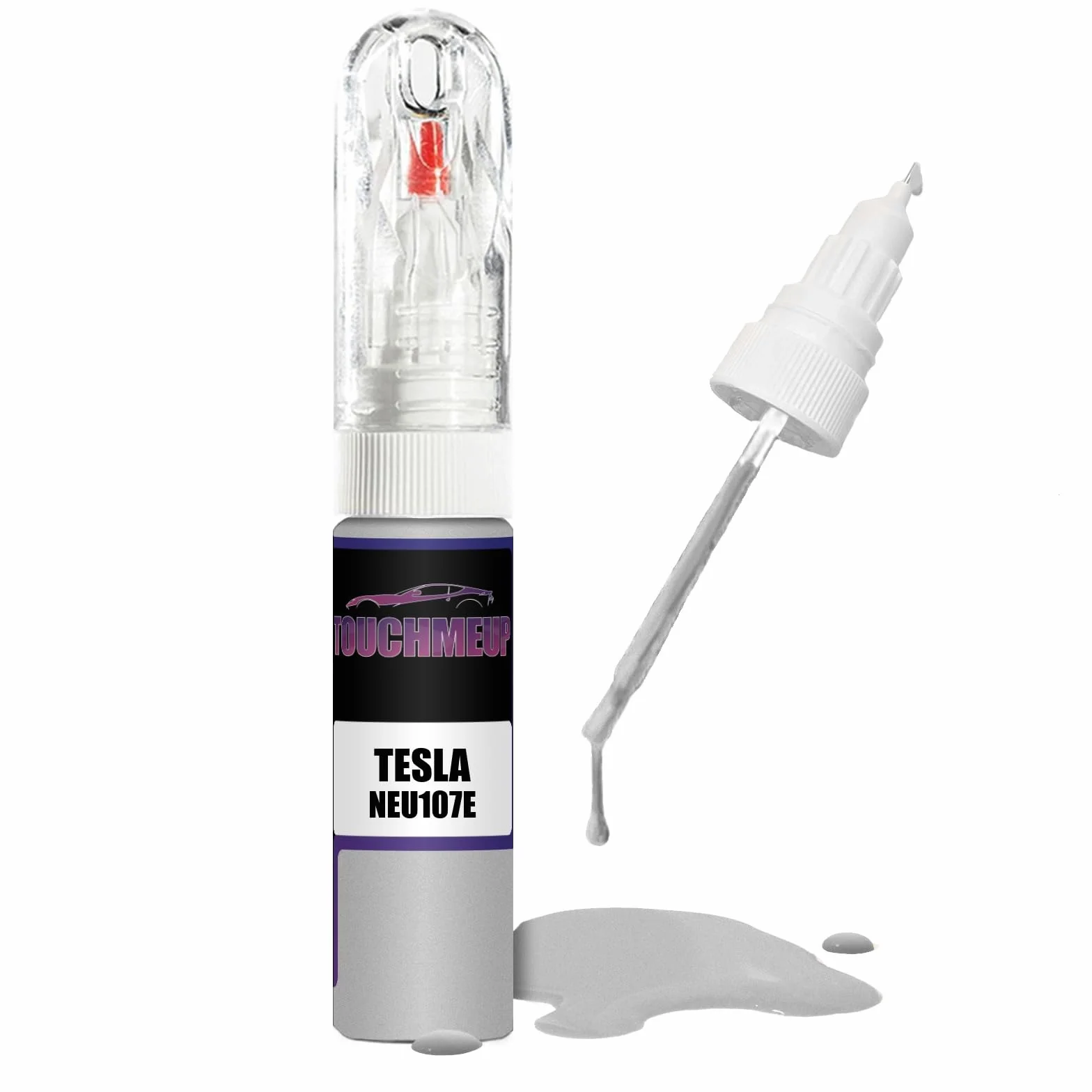 DLA MODELI TESLA SONIC SILVER METALIczny NEU107E ZESTAW DO NAPRAWY RYSU I SKAŻENIA PISAK Z PĘDZELEM