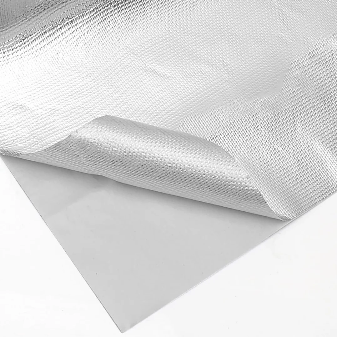 LOMUG Aluminiowa mata termiczna 60 x 280 cm, samoprzylepna, izolacja z włókna szklanego