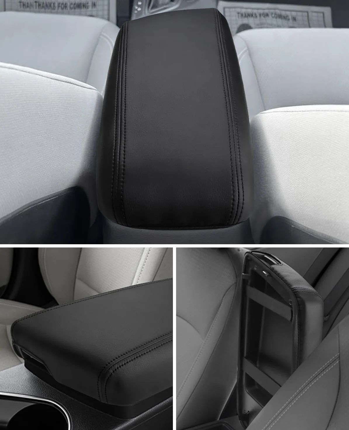 INTGET Pokrowiec na podłokietnik konsoli środkowej samochodu do Kia Optima Accessories 2011, 2012, 2013, 2014, 2015, skórzana konsola środkowa, podłokietnik, pokrywa, pokrowiec na siedzenie