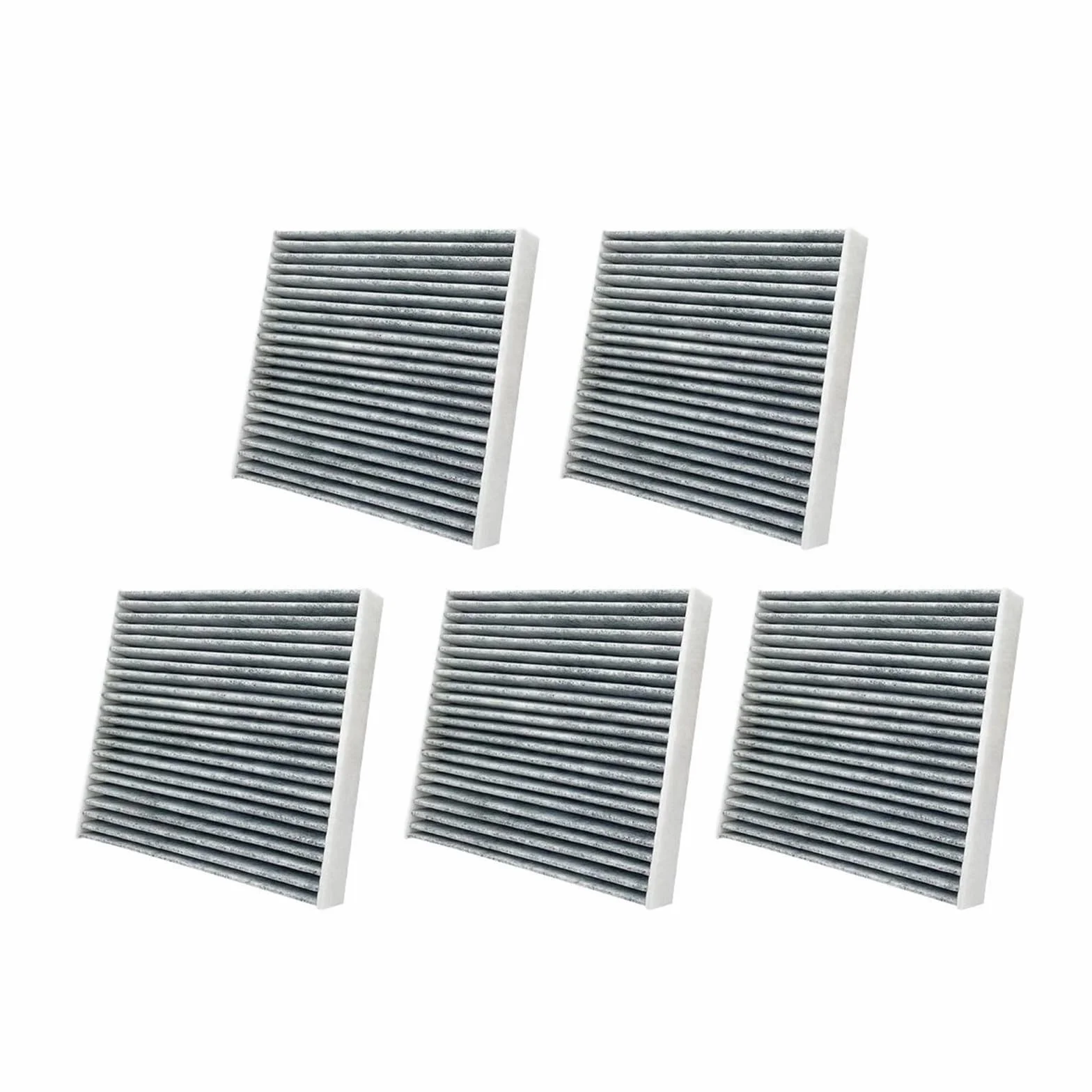 Filtr powietrza samochodowy pasujący do Toyoty Grand Highlander 2020-2024, kabina z włókna węglowego 87139-0E040 87139-0R030 CF12157 87139-26010 filtr powietrza do wnętrza(5PCS)