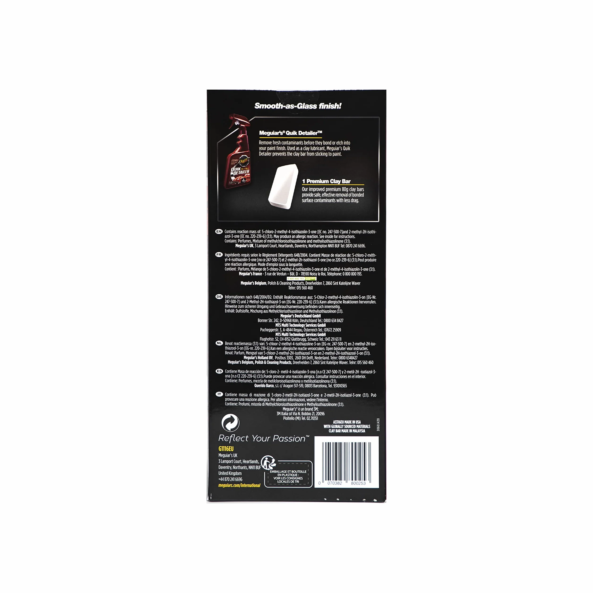 Meguiar's G1116EU Quik Clay Detailing System zestaw glinek do czyszczenia