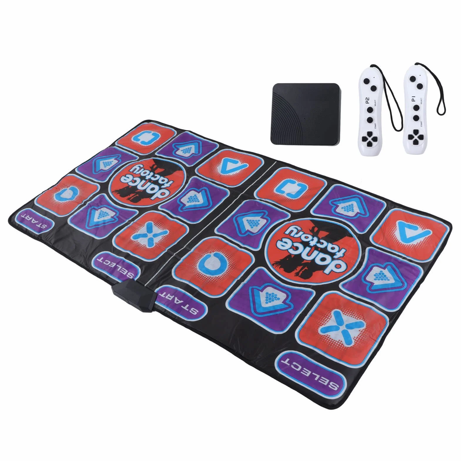 Wakects Music Dance Pad, bezprzewodowa mata do tańca na PC i TV, składana, elektroniczna mata do tańca, do jogi, z USB i pilotem zdalnego sterowania, wyświetlacz strzałki,